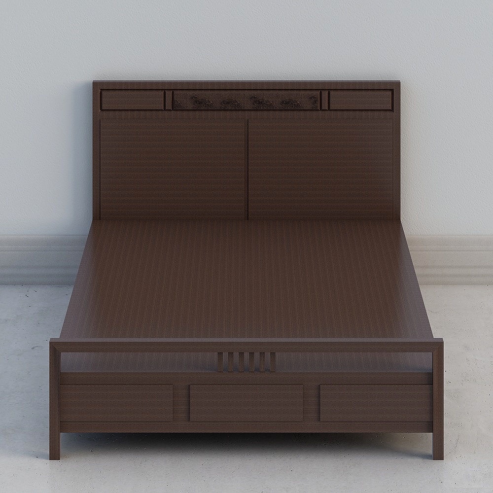 床-新中式3D模型