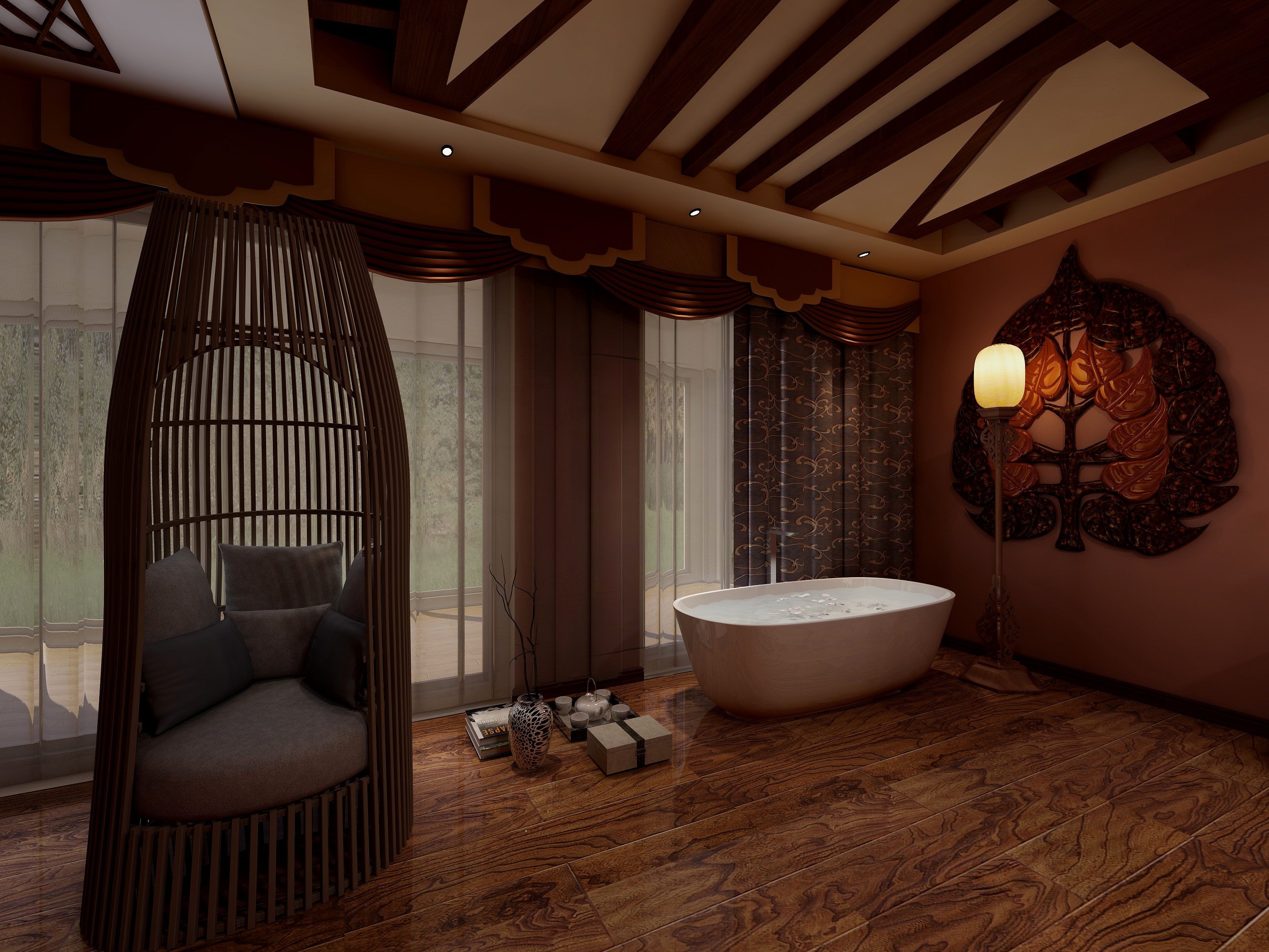 谢谢谢许茹-杭州SPA会所二层-装修设计方案