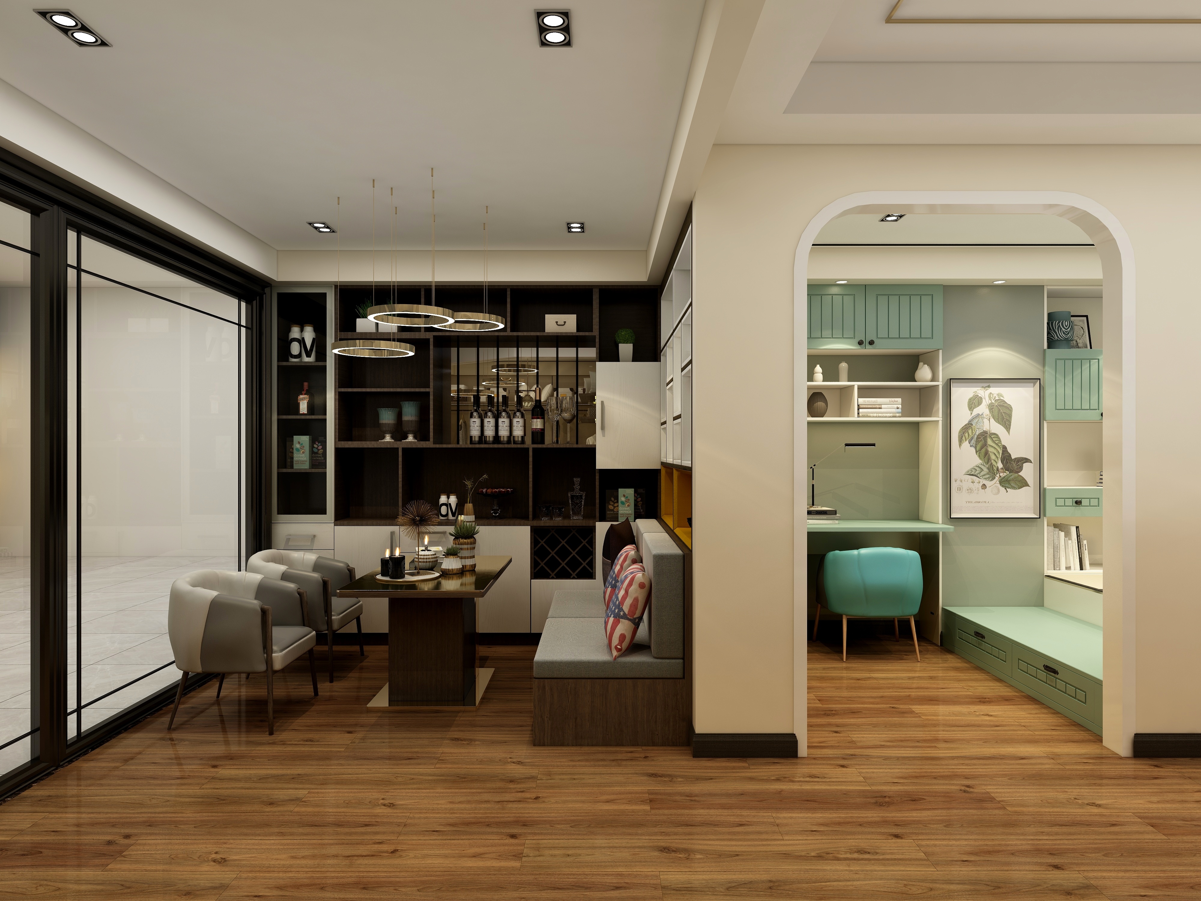 李青越-《全屋定制展厅》一层接待展示区装修效果图第2张