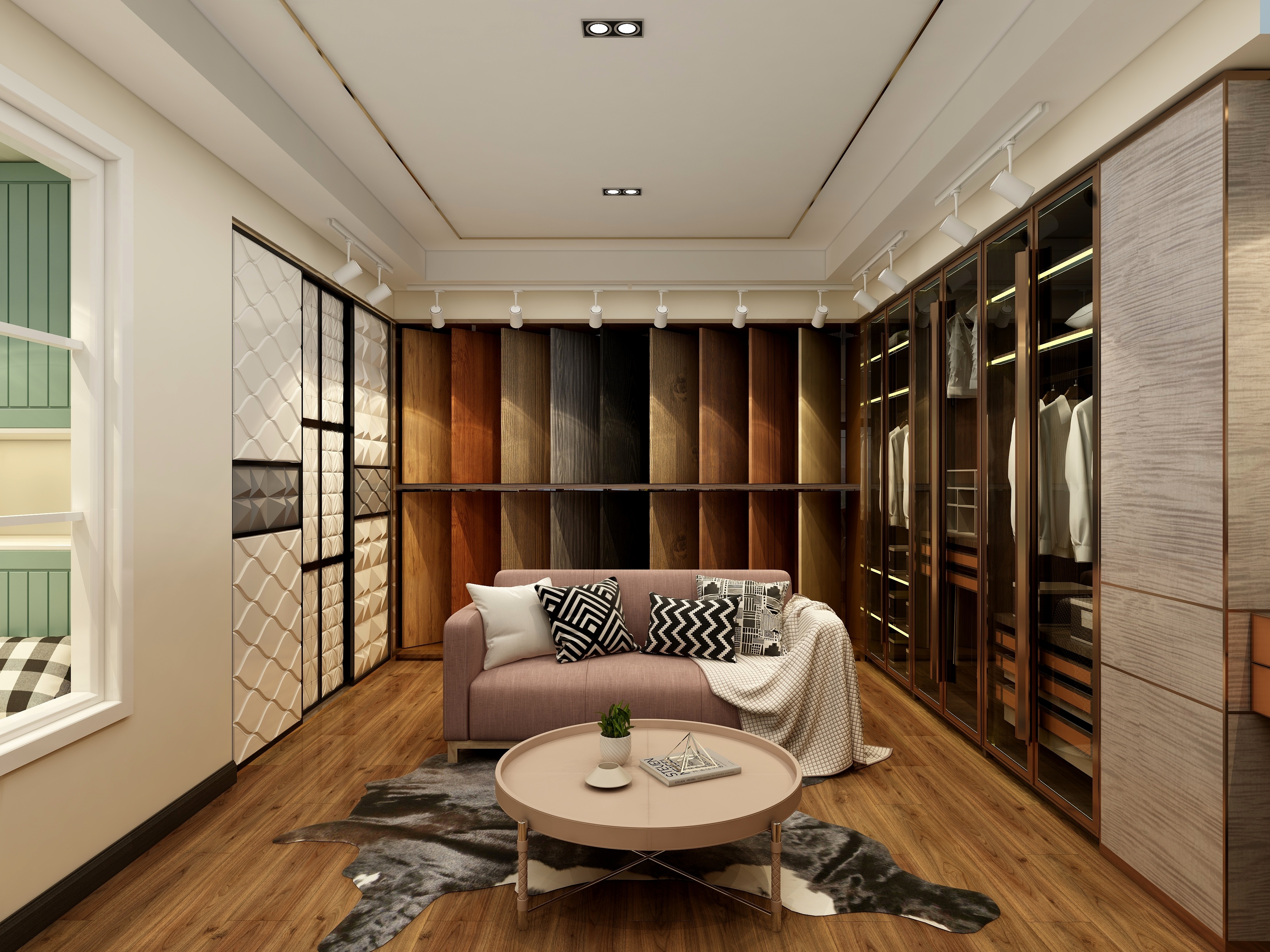 李青越-《全屋定制展厅》一层接待展示区装修效果图第1张