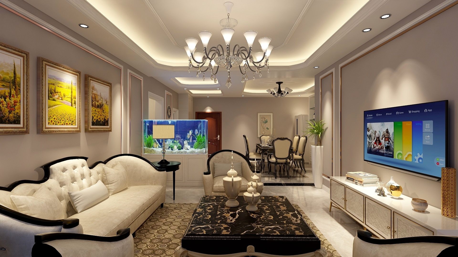 心心悦装饰-西峡龙城2302-嵩山装饰-装修设计方案