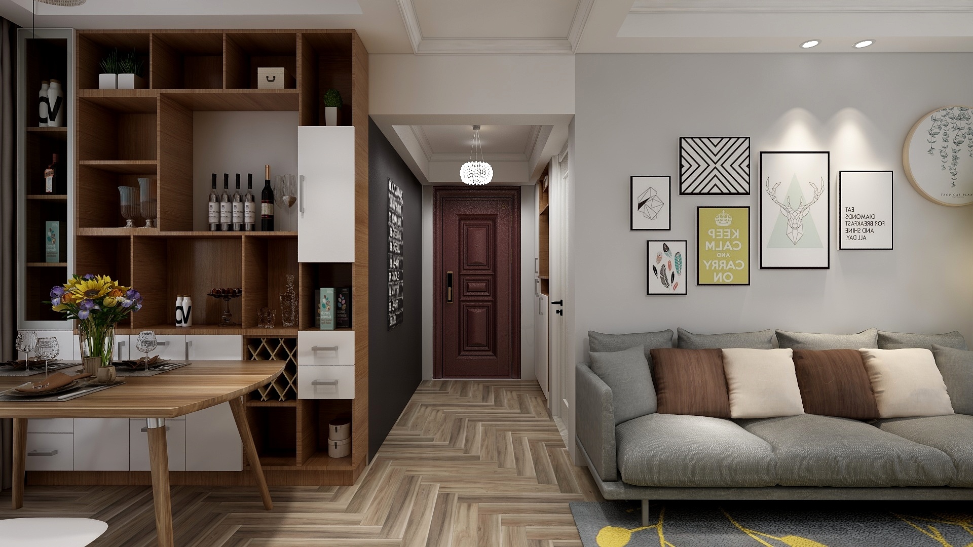 惠兰空间-真真89平方-装修设计方案