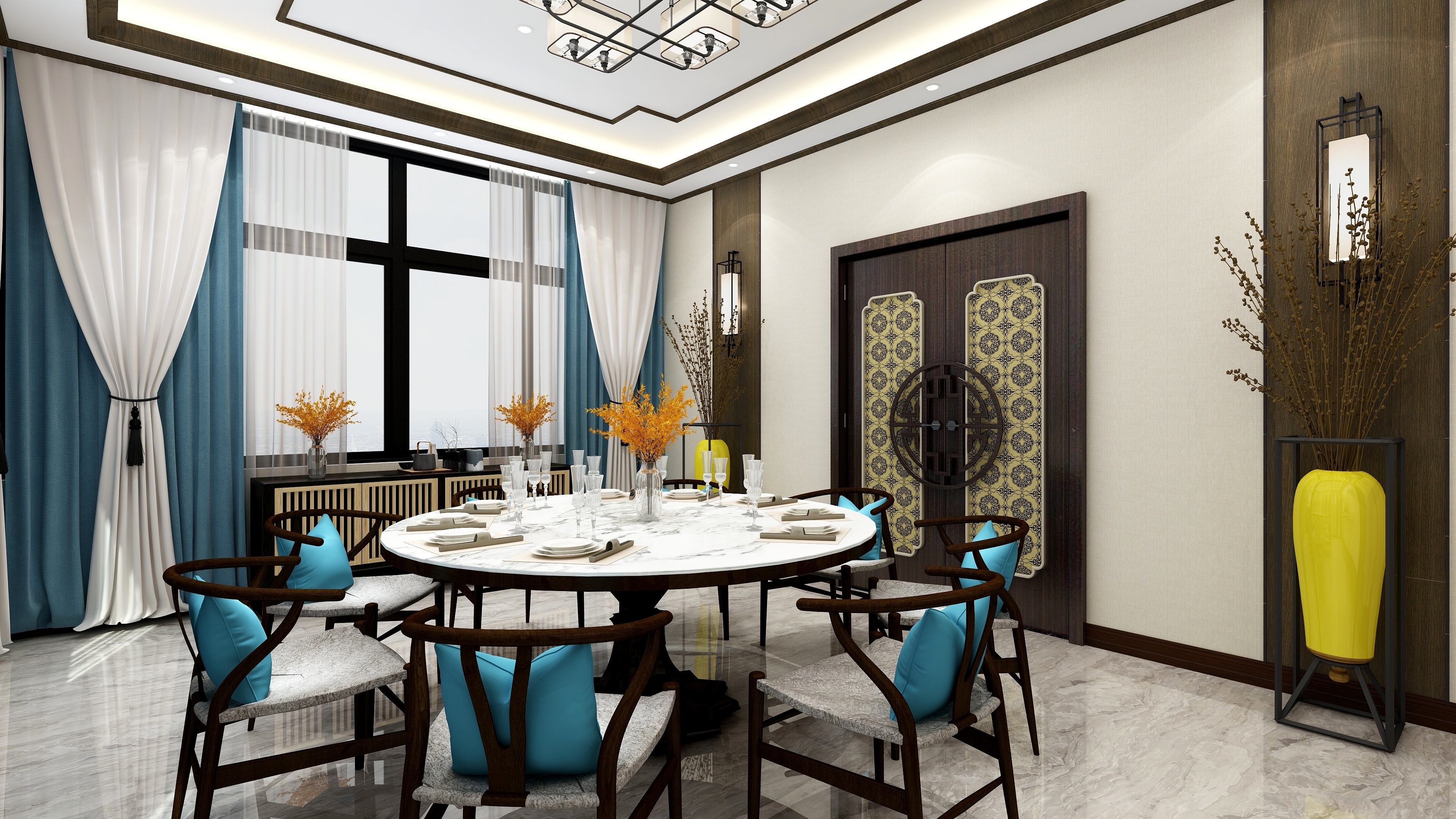 一吻便偷一颗心-118㎡包厢一层包厢1装修效果图第1张