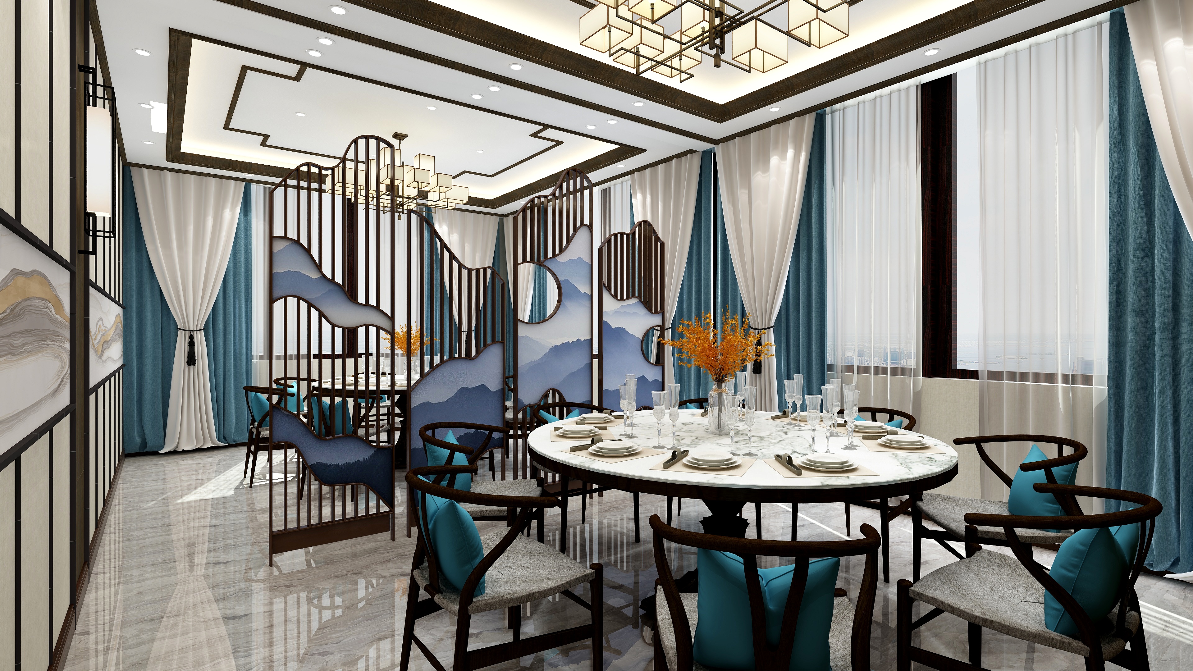 一吻便偷一颗心-118㎡包厢装修效果图