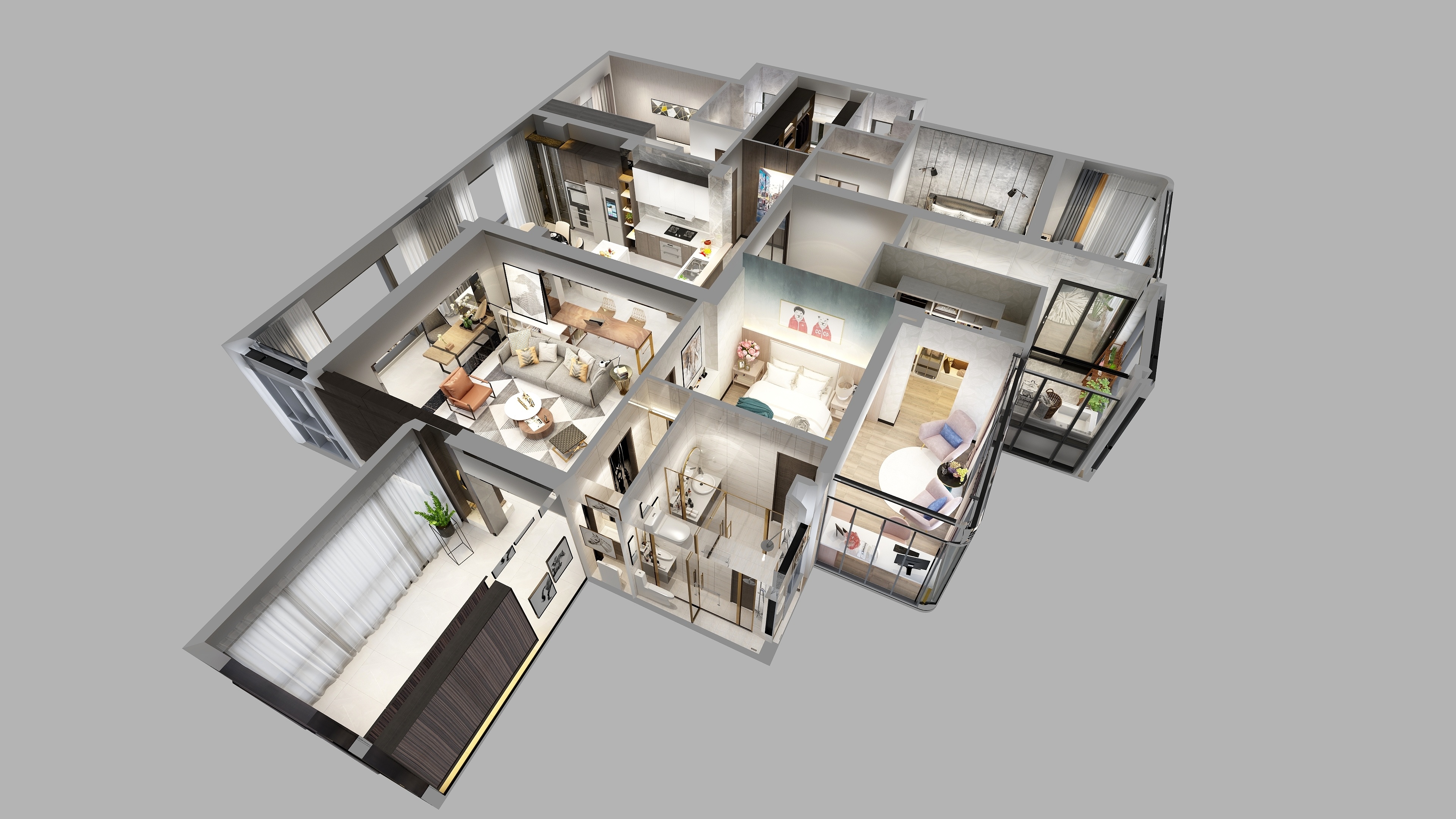 岂能尽如人意但求无愧我心乂-简意|209方现代轻奢五居-装修设计方案