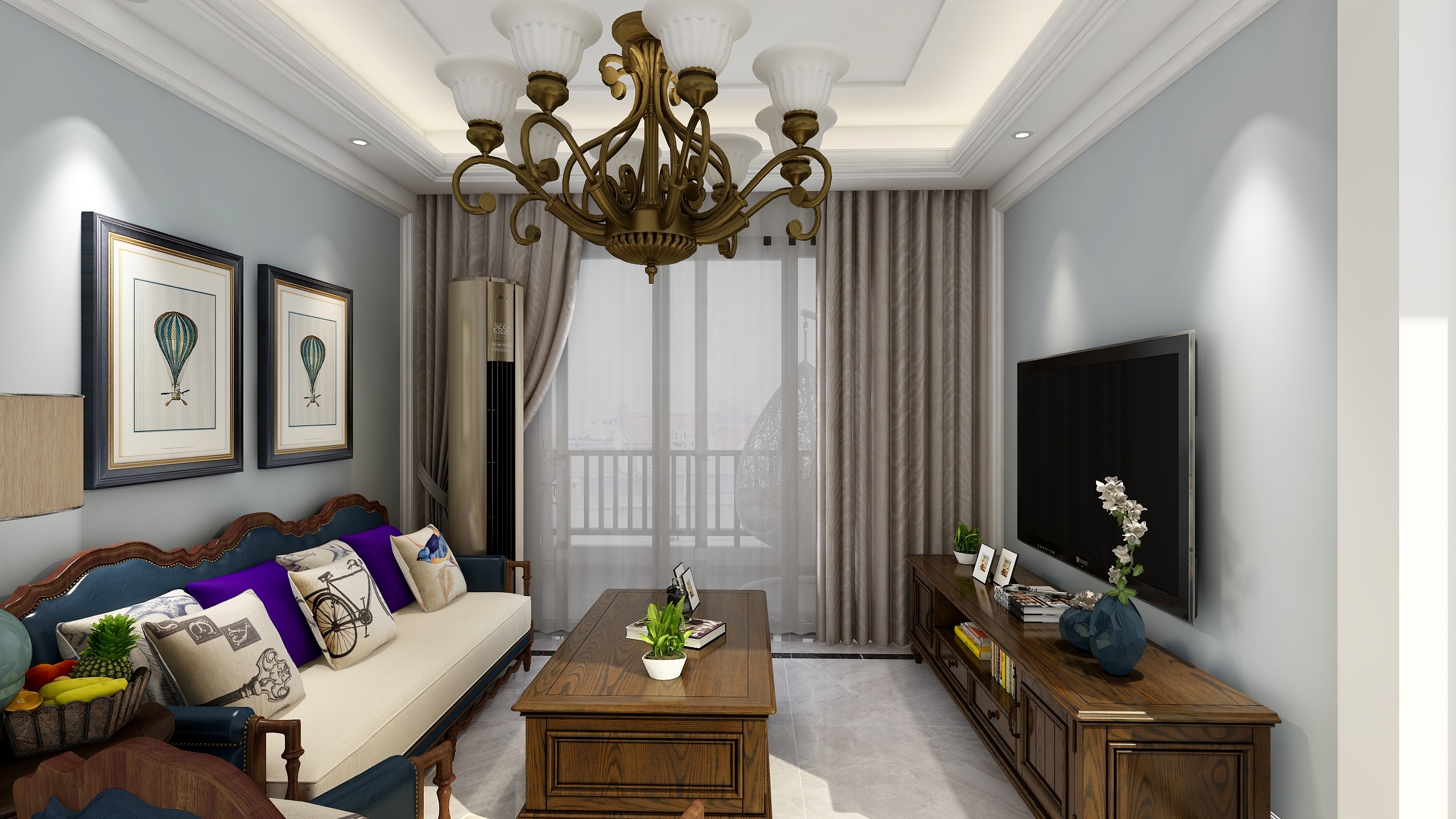 郭琴-易度庭院时三室两厅。-装修设计方案