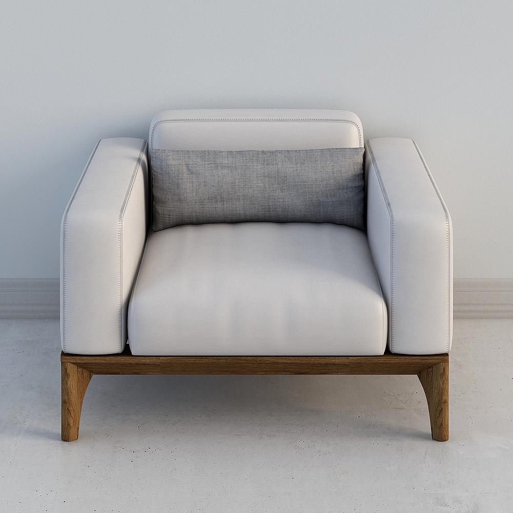 米卓-意式-SF013-单人沙发3D模型