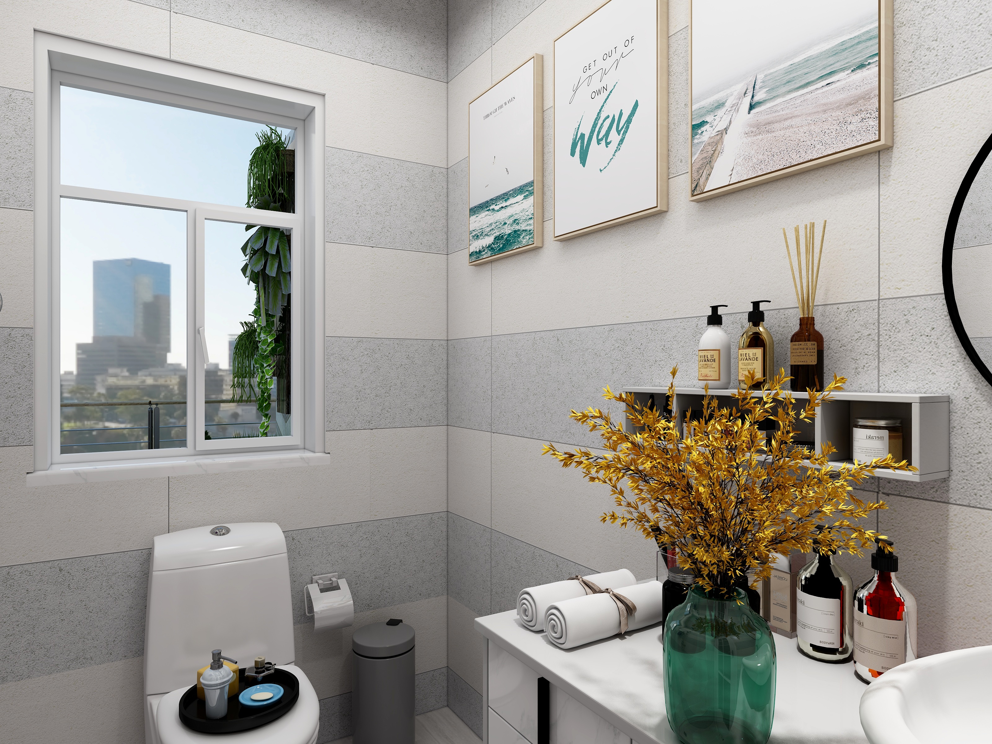 龙合装饰-童话一层卫生间装修效果图第2张