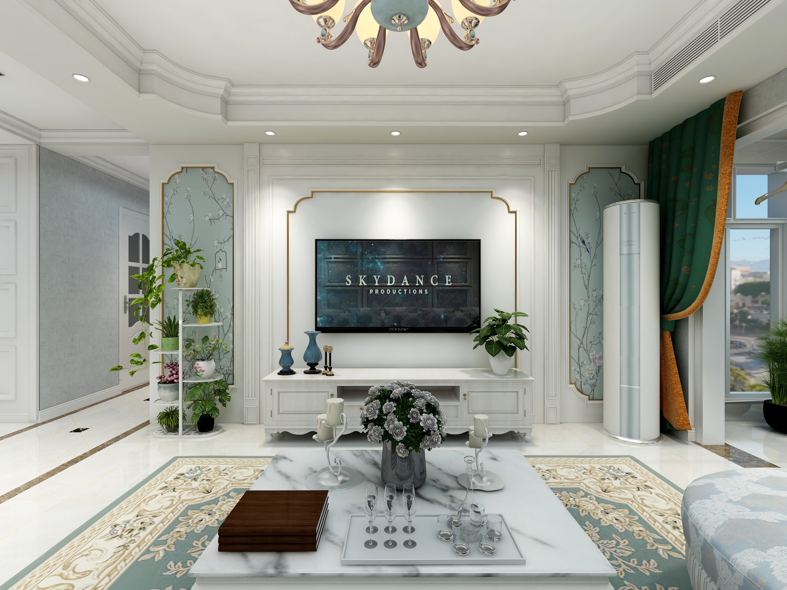 顺耀研墅AdSK-113方欧式三居装修效果图