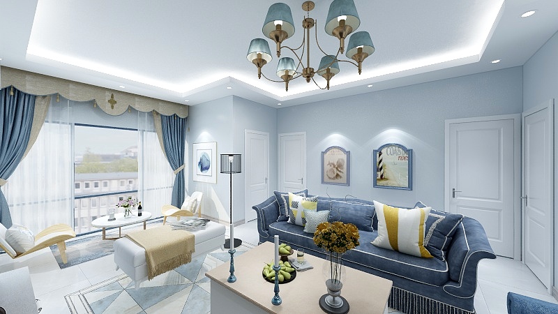 茶茶酥-地中海客厅-装修设计方案