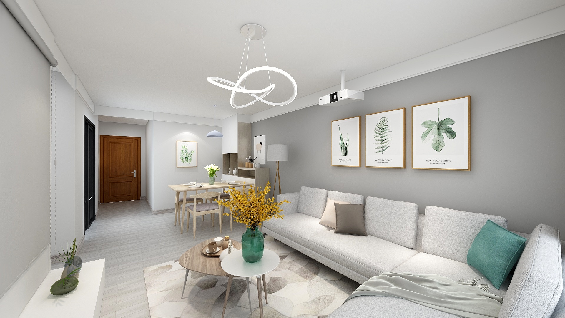 木星丶木-新力钰珑湾67.31㎡C温馨活力户型2室2厅1卫1厨-装修设计方案