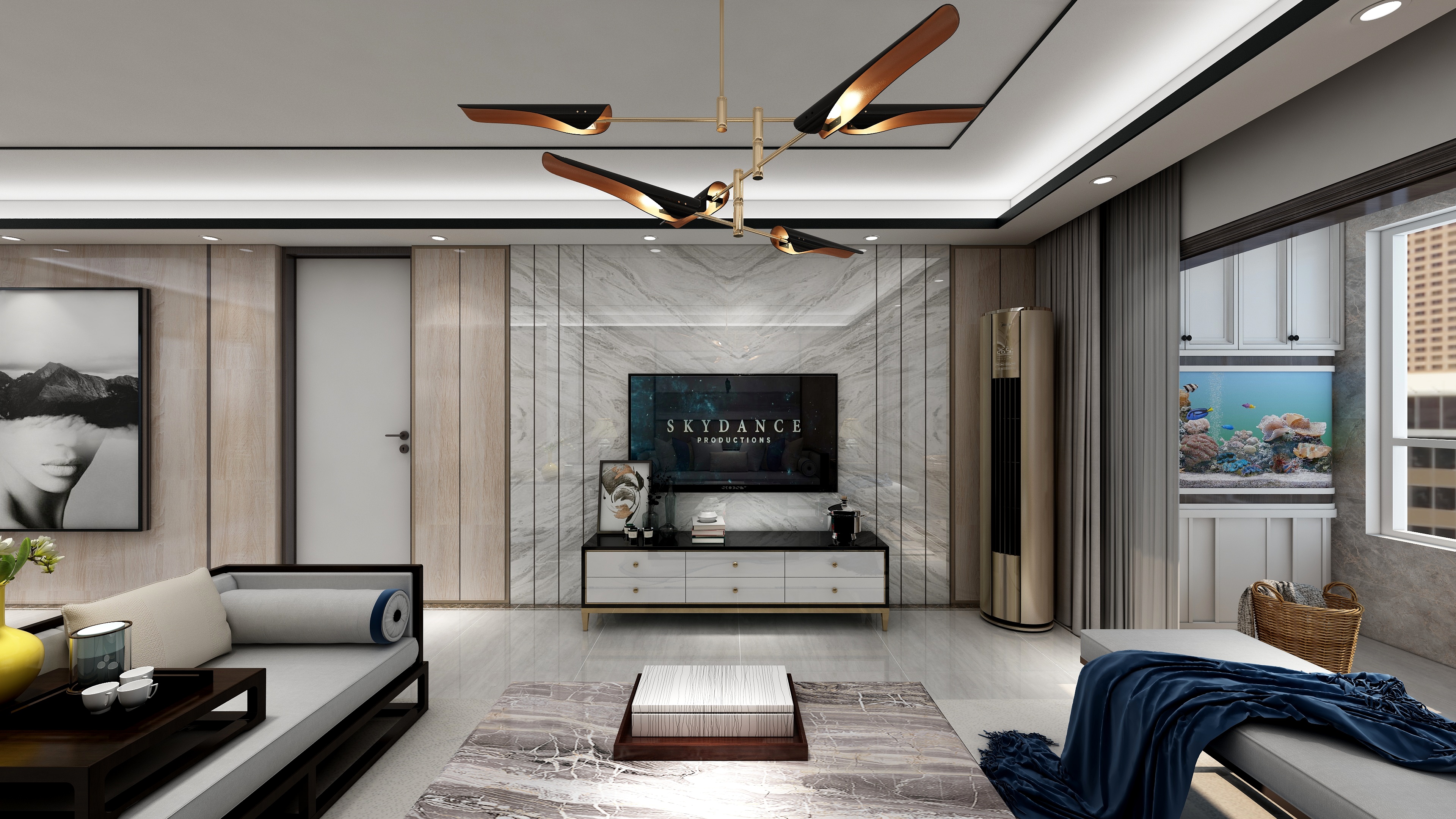 新疆友森装饰工程有限公司-118㎡新中式两居-装修设计方案