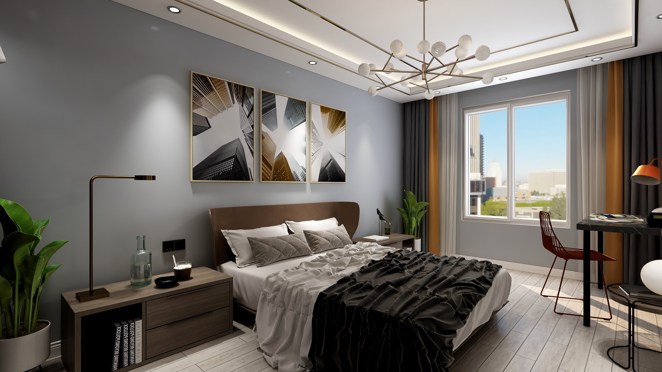 龙合装饰-童话一层主卧装修效果图第2张