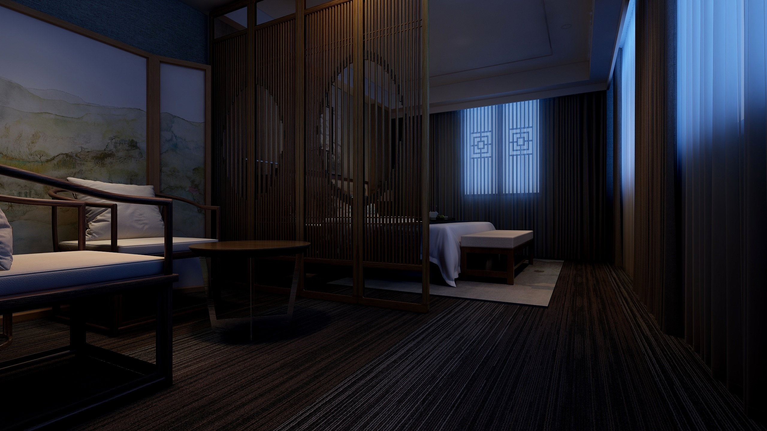 天晟设计-海右宾馆样板间装修方案-装修设计方案