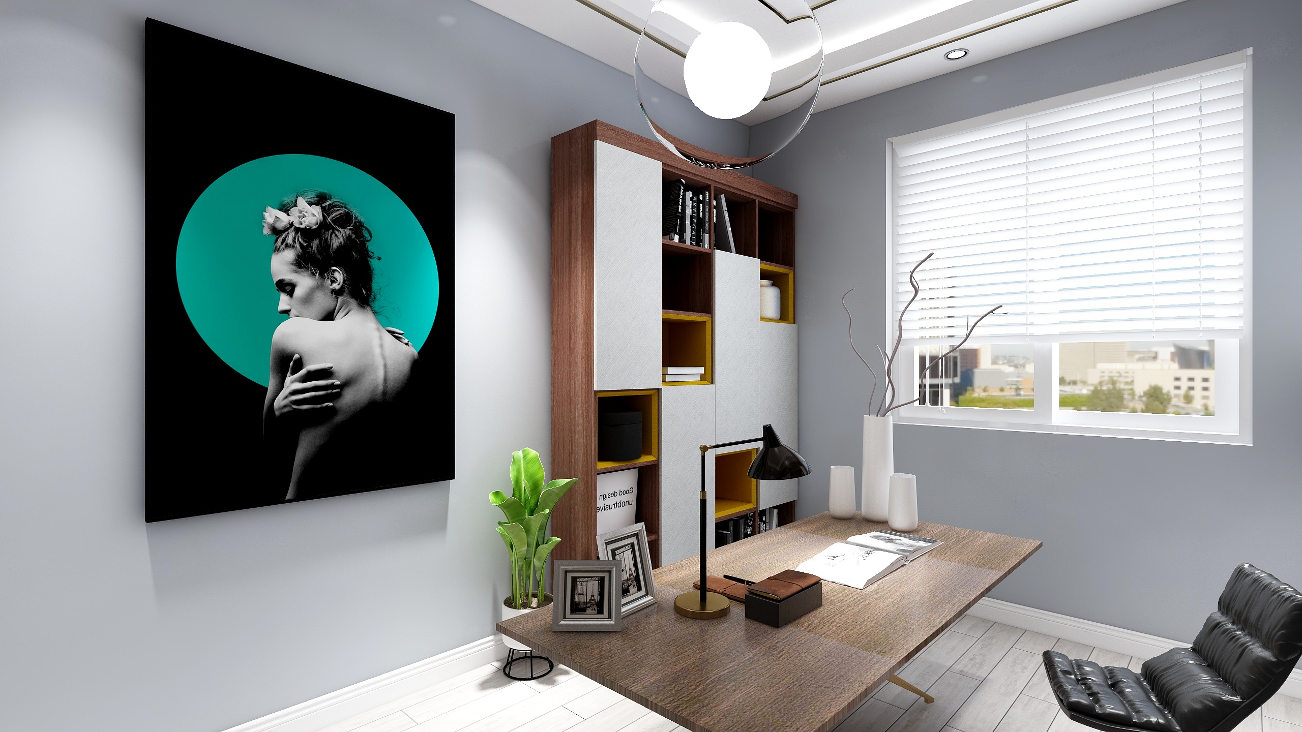 龙合装饰-童话一层书房装修效果图第2张