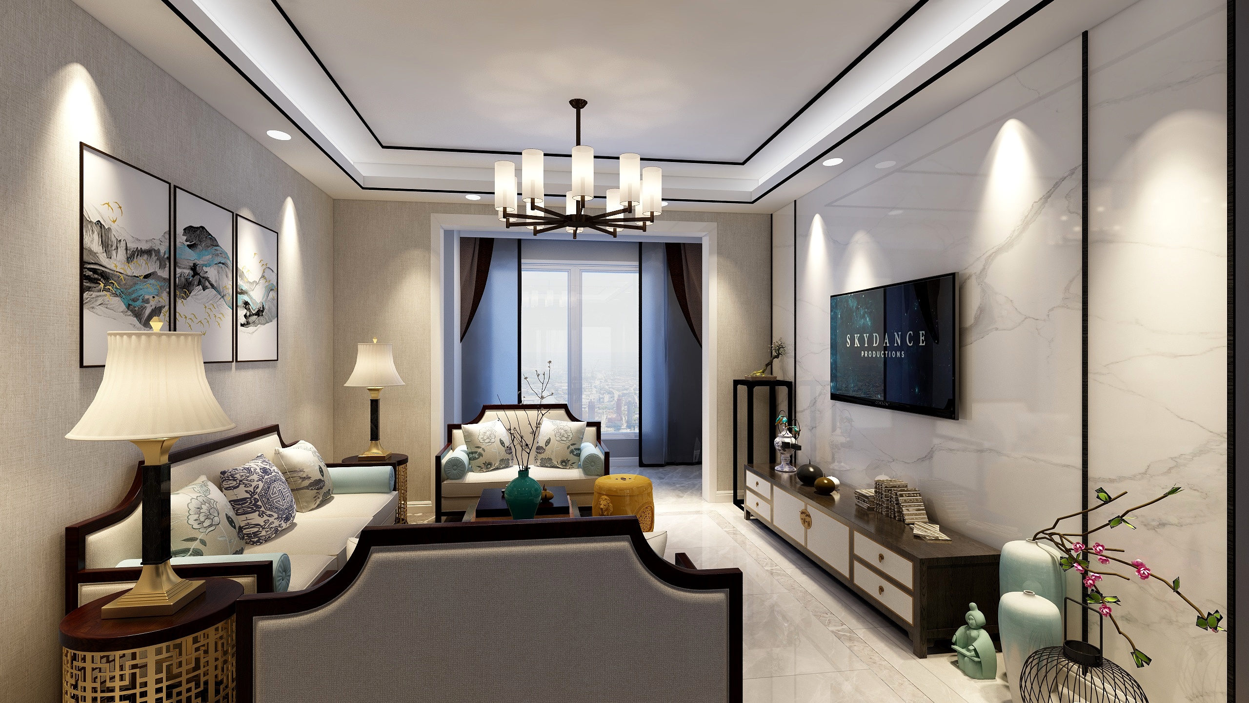 几木15689934022-新中式千山外110户型-装修设计方案