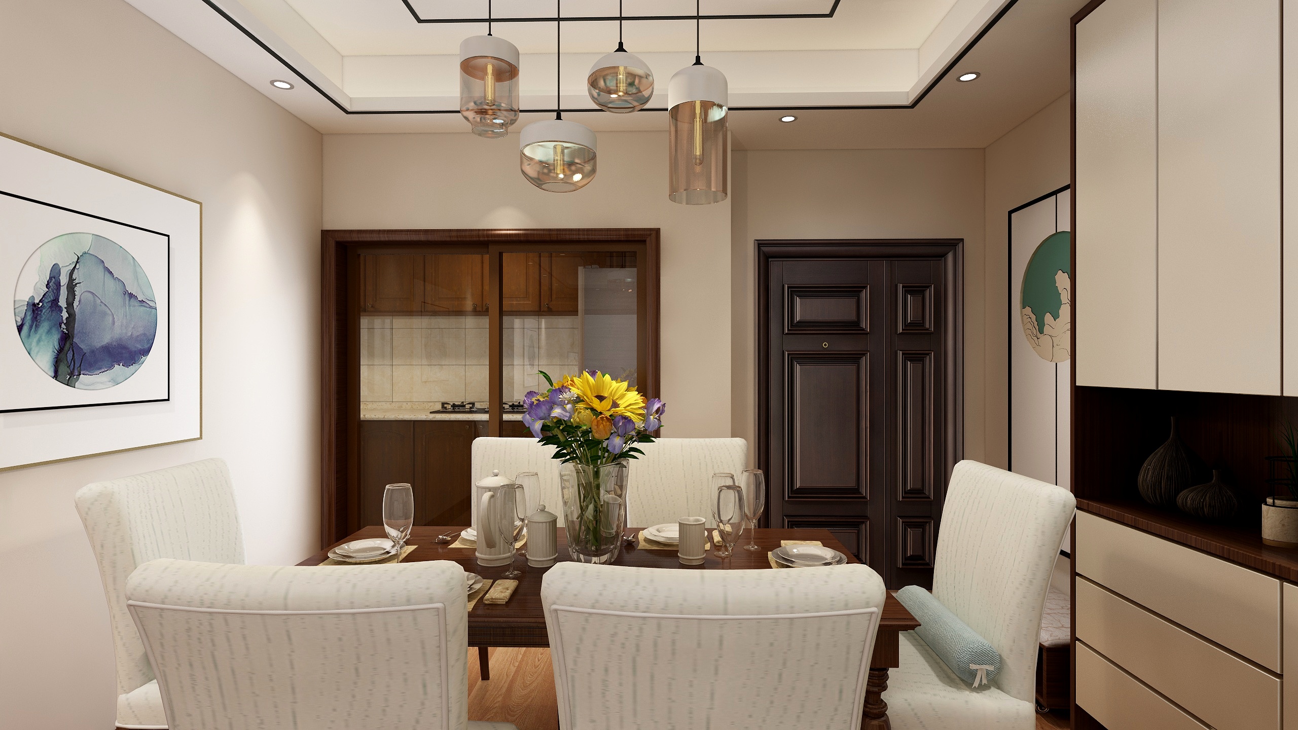 罗琴-书香华庭3号户型设计-装修设计方案