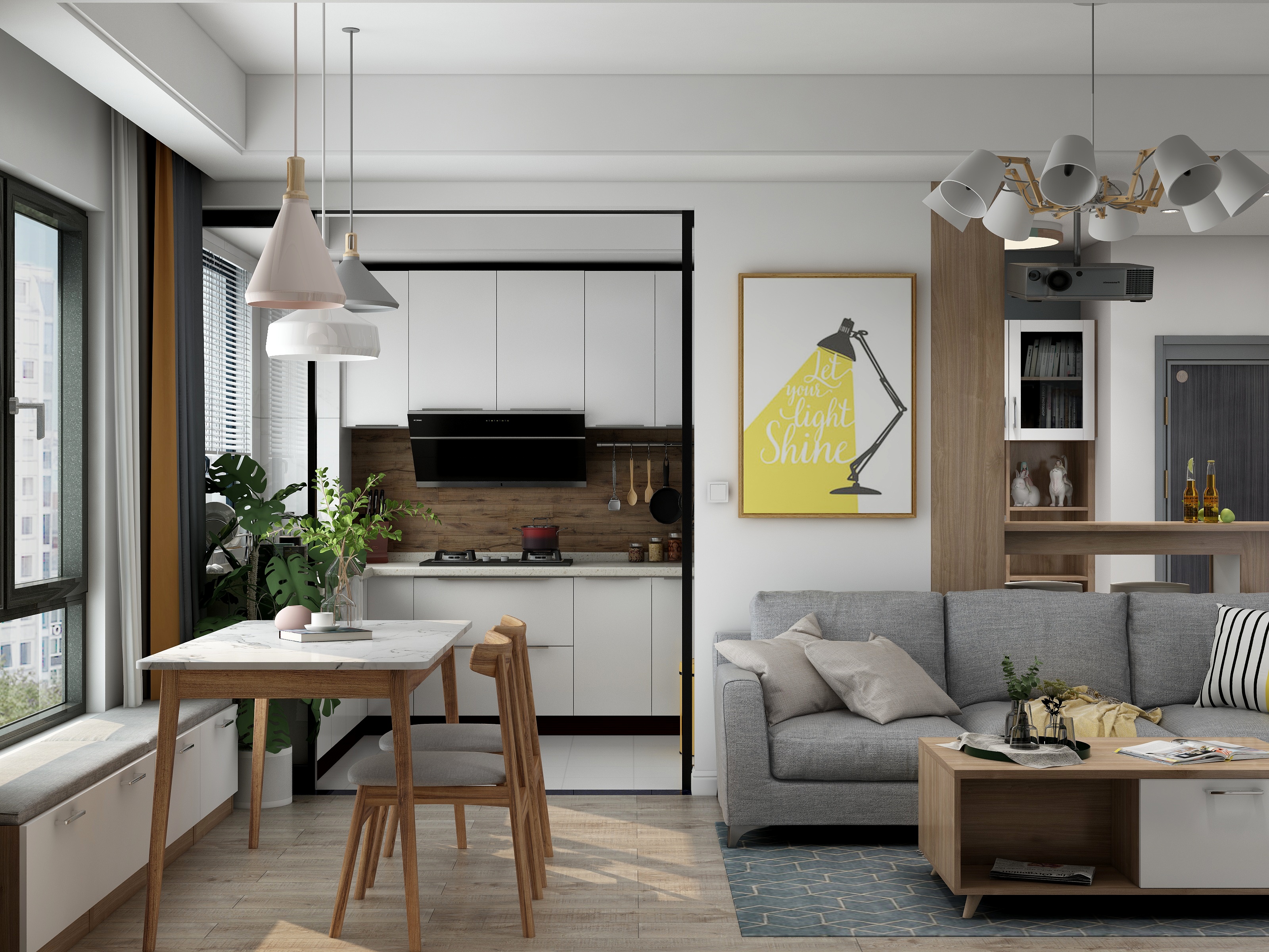 谭经炜-北欧52㎡-全屋定制-装修设计方案