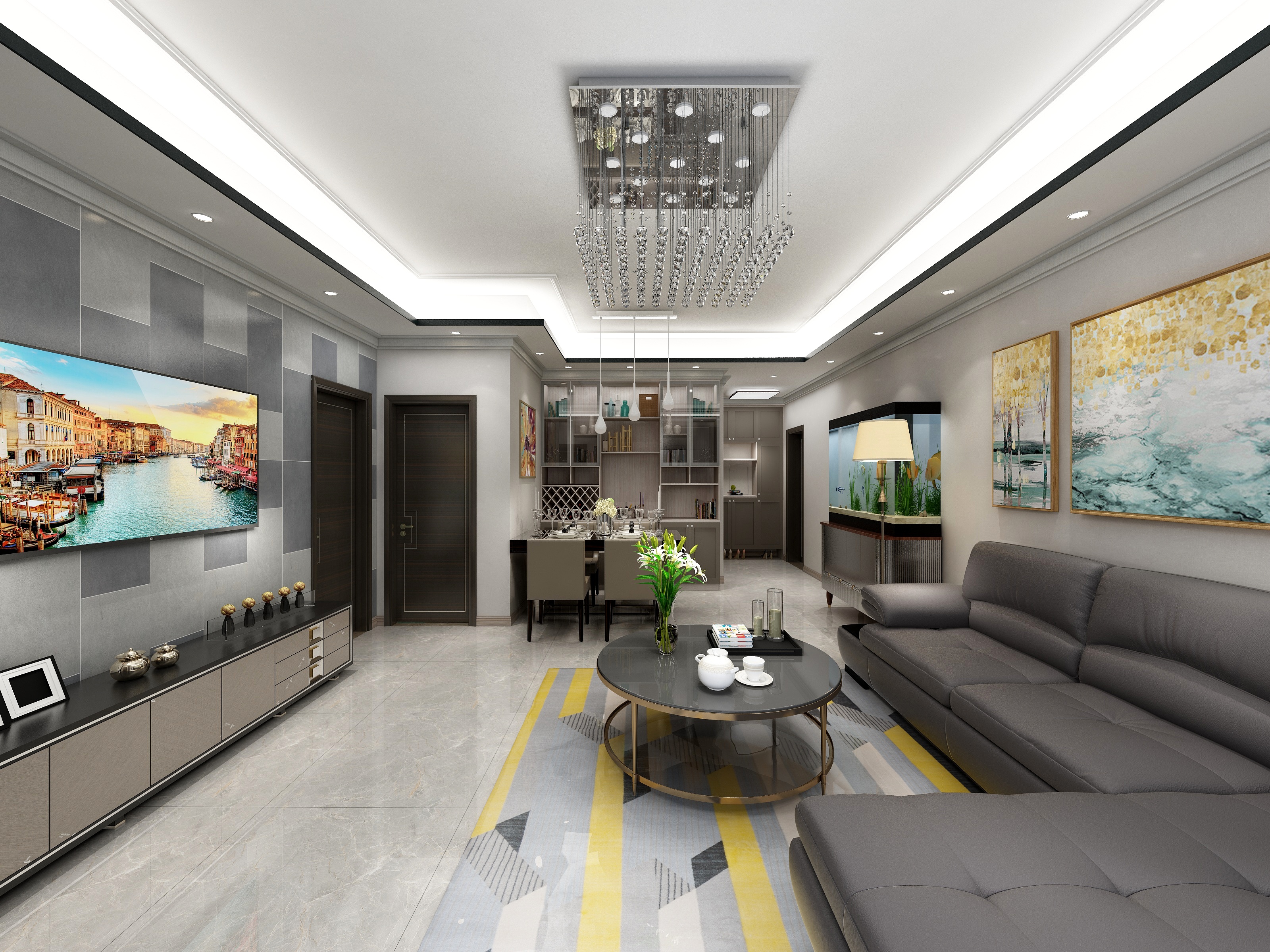 天承装饰设计工作室-现代灰系-装修设计方案