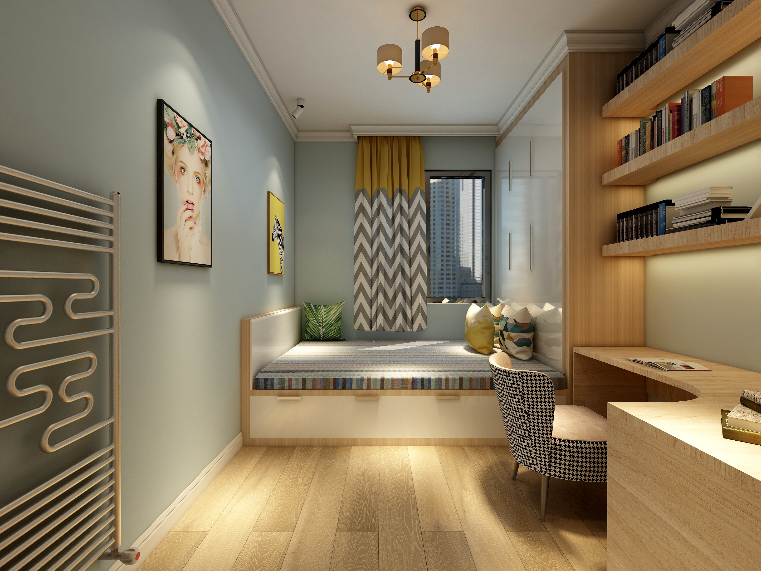 李立猛-82方现代两居装修效果图