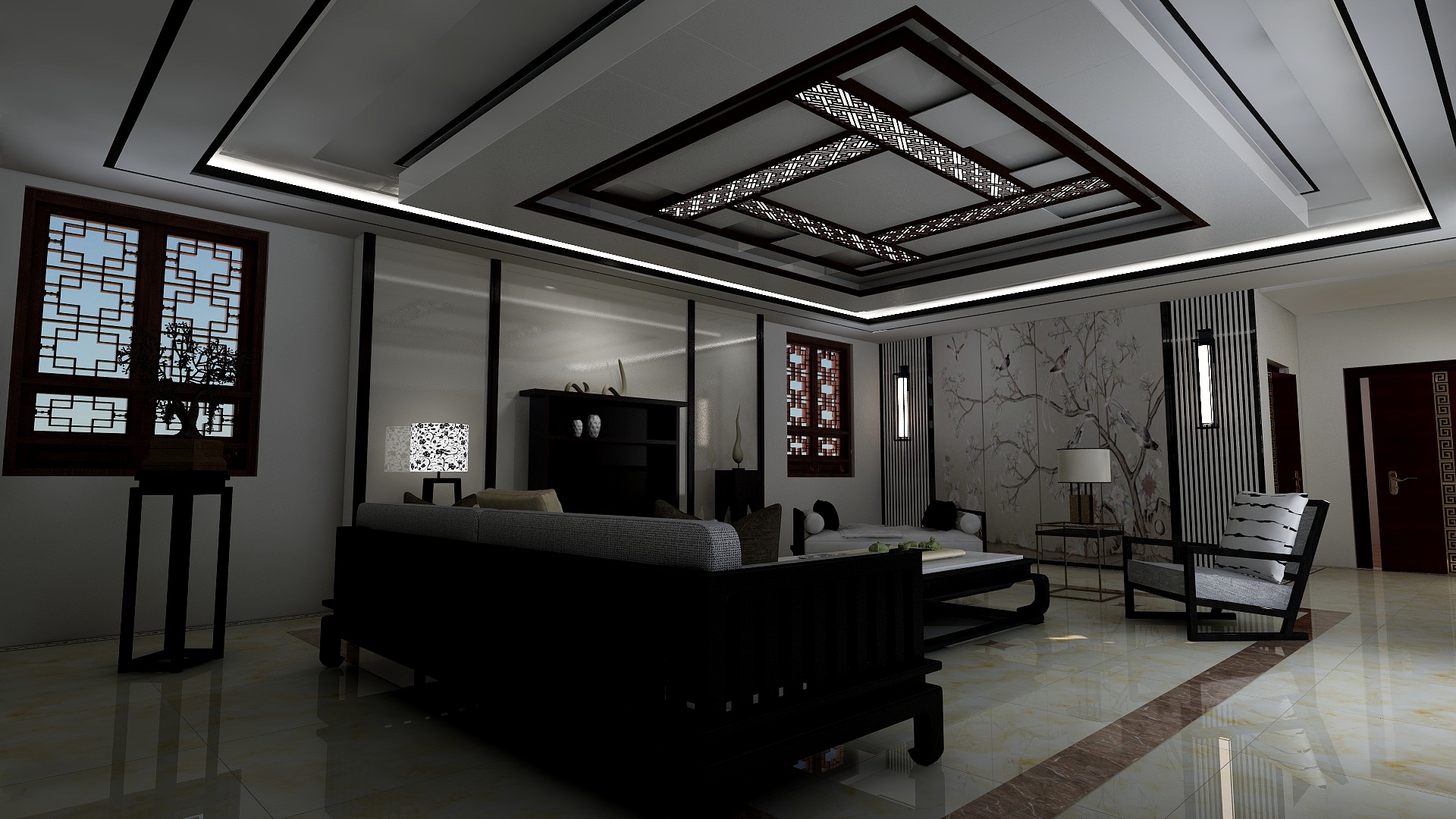 杨一禅-一层庭院平面布置图-装修设计方案