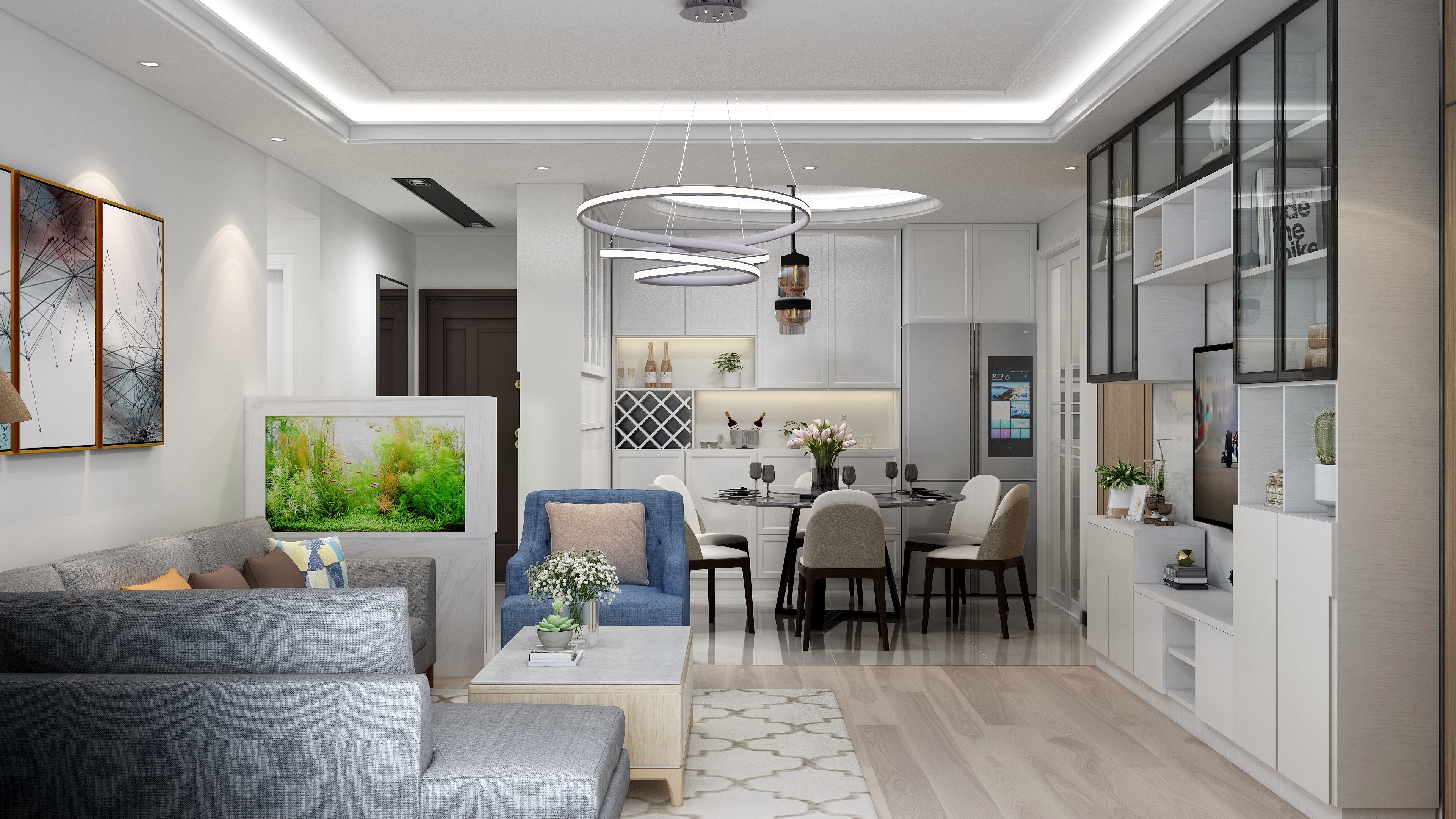 刘春伟-现代简约162方3居装修效果图