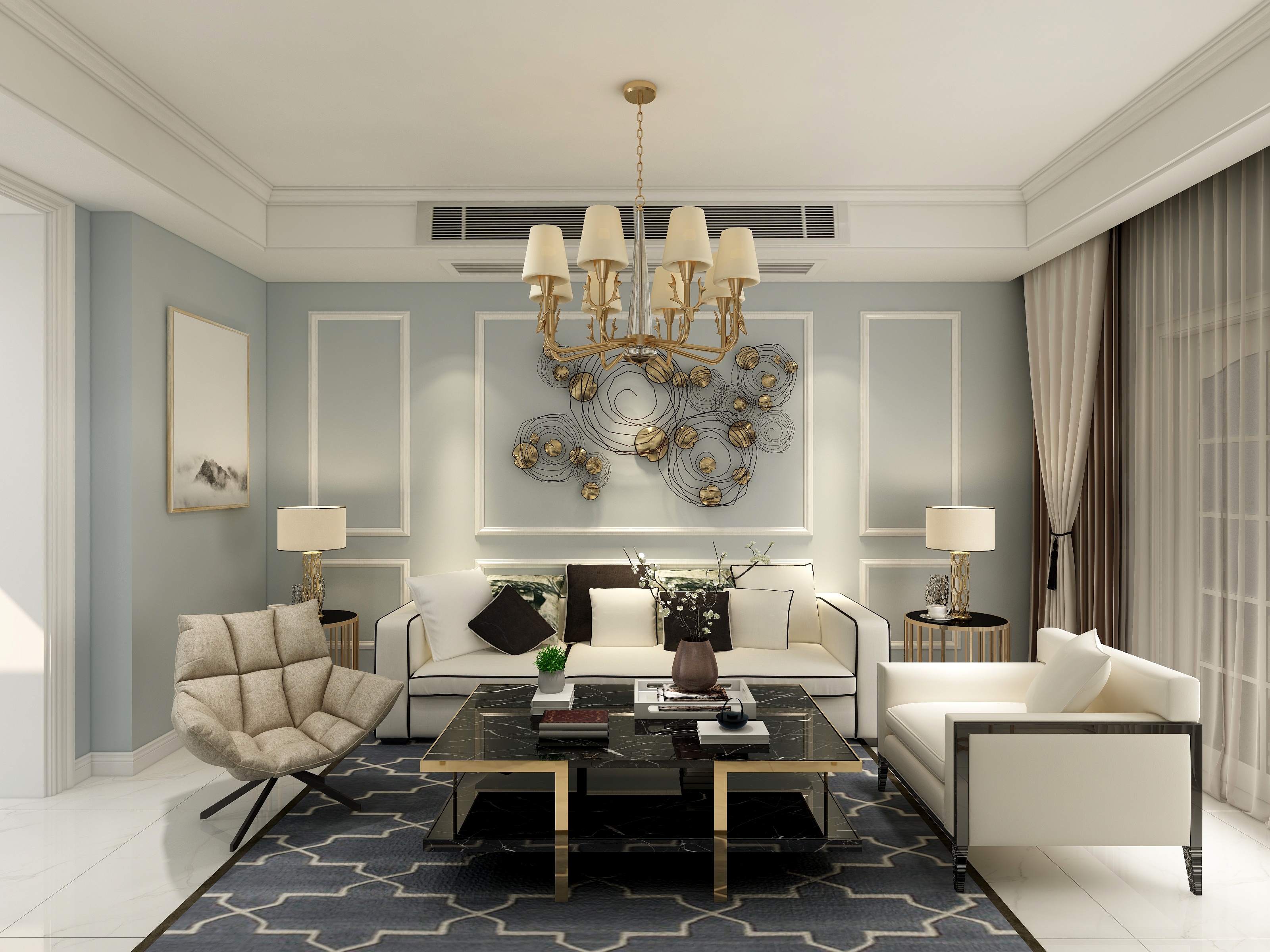 黄辉-七彩云山121.00㎡A户型3室2厅2卫1厨-副本-装修设计方案