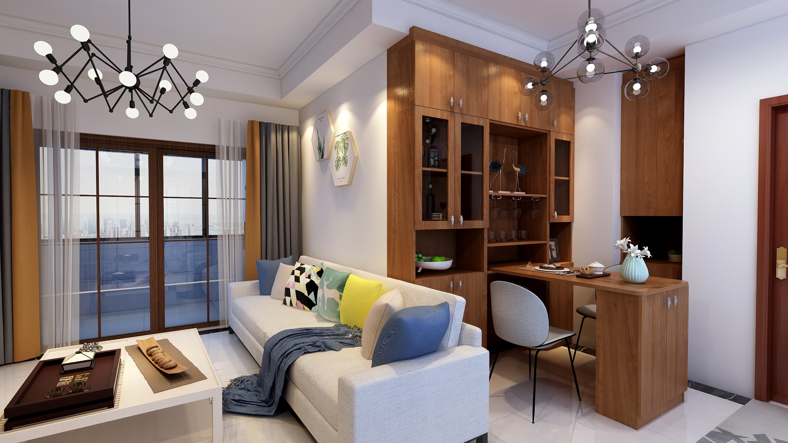 陈艺设计工作室-书香门第82.00㎡书香门第户型图B3+空中花园2室2厅1卫-副本-装修设计方案