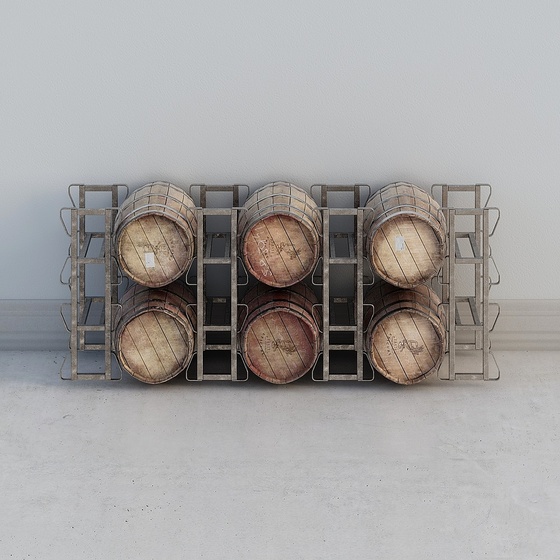 Black Storeroom Rack 3D Model for Efficient Storage