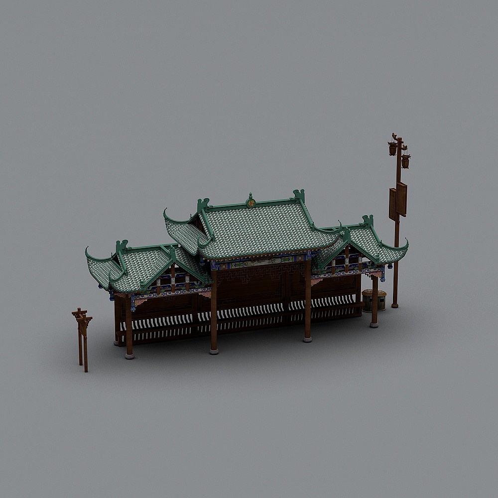 站牌-133D模型