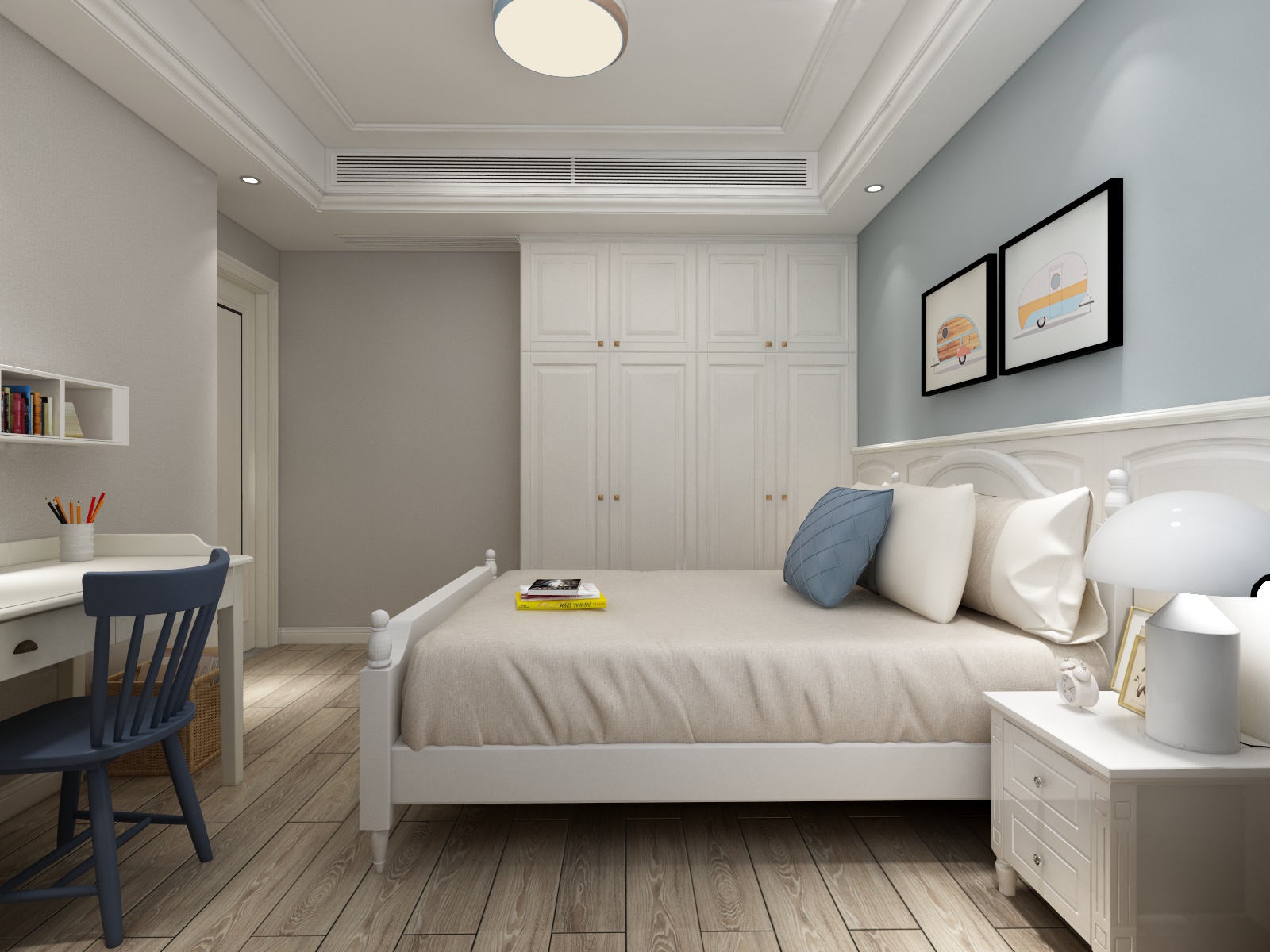 朱晨希-162㎡简美两居一层儿童房装修效果图第1张