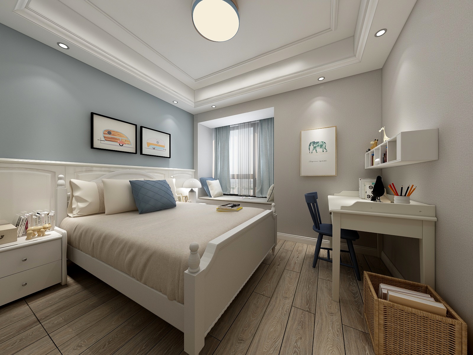 朱晨希-162㎡简美两居一层儿童房装修效果图第3张