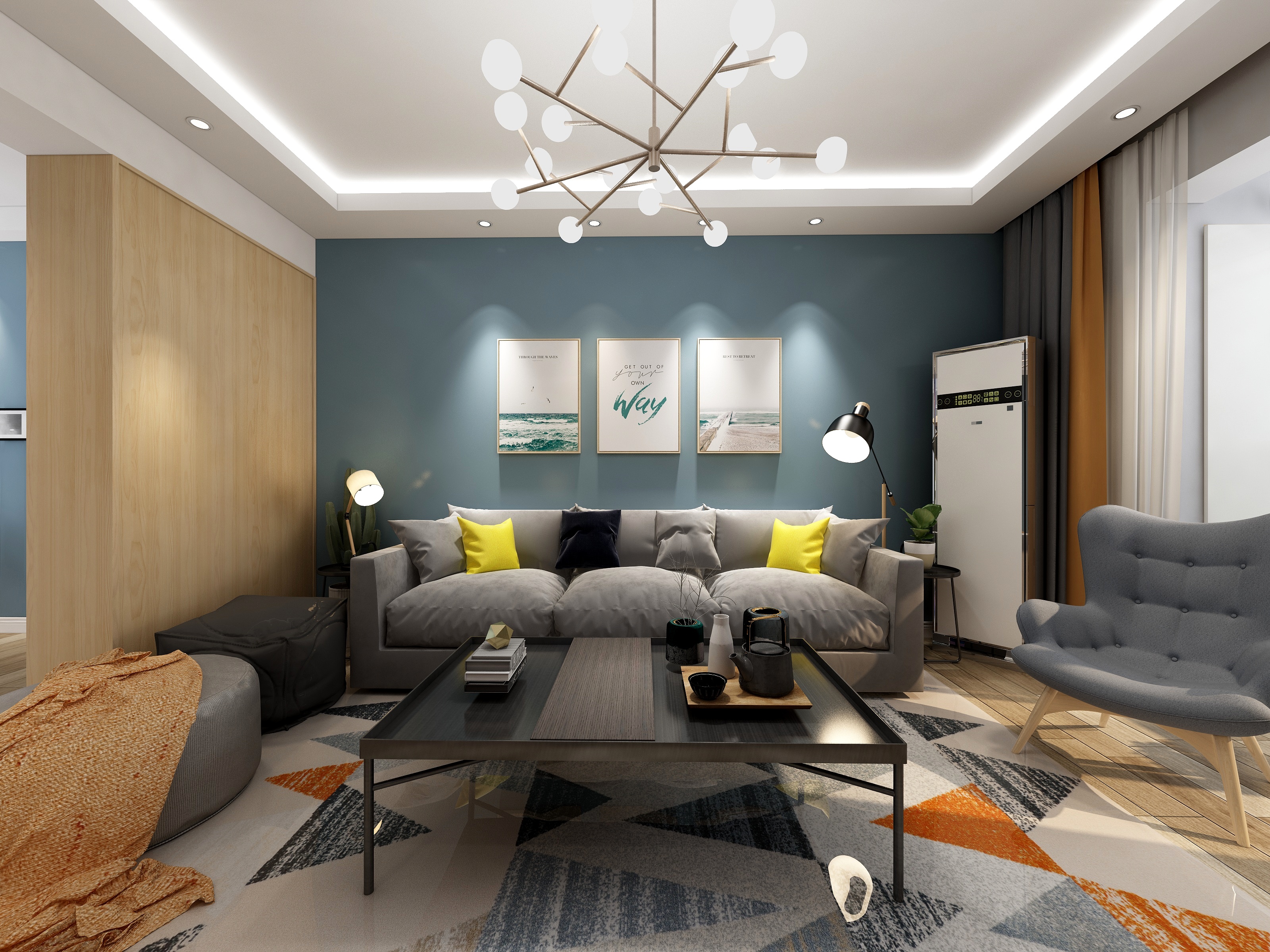 Tian2in_Rua-96方北欧两居装修效果图