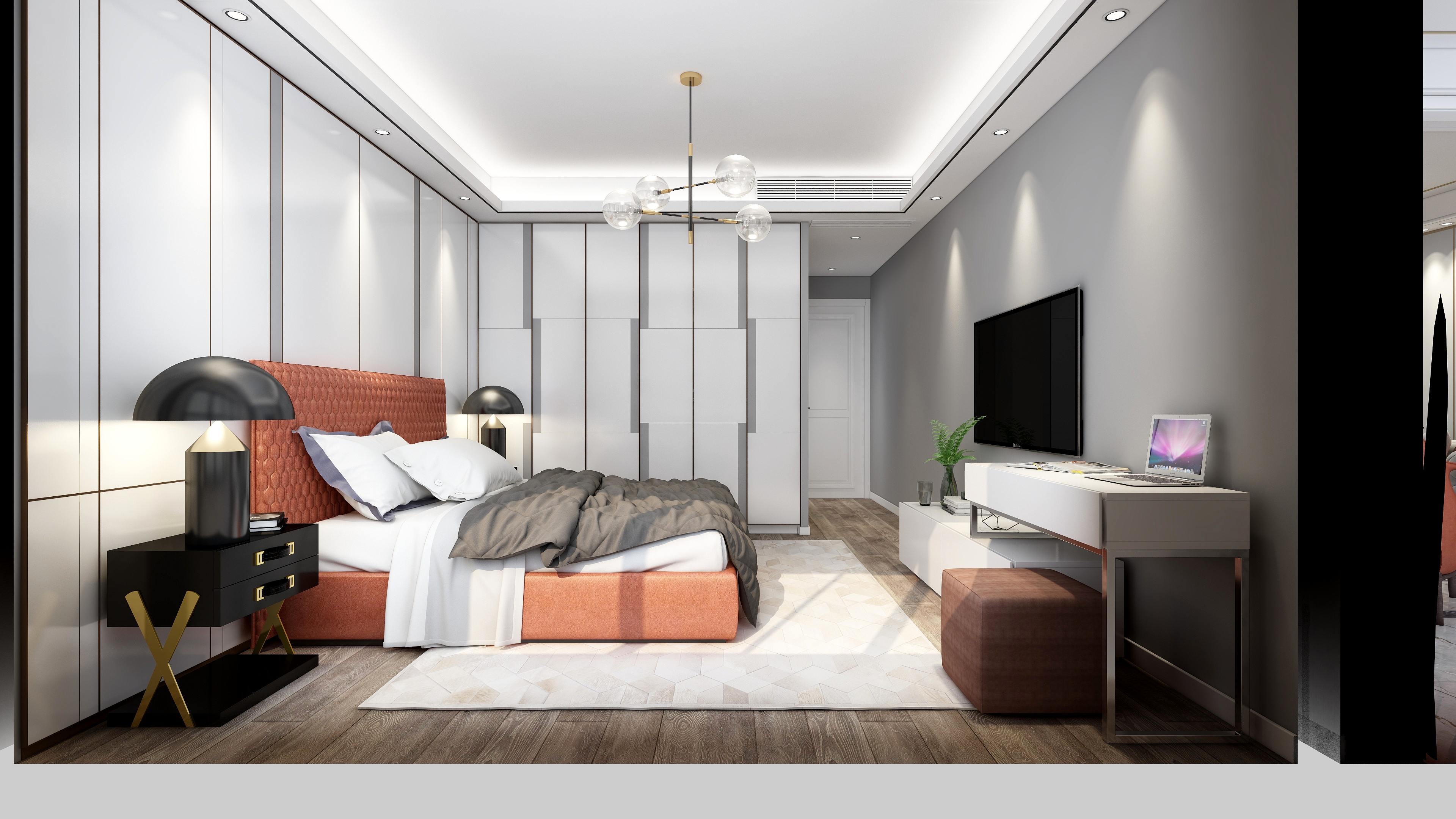 TATAunku-《橙红年代》现代轻奢装修效果图