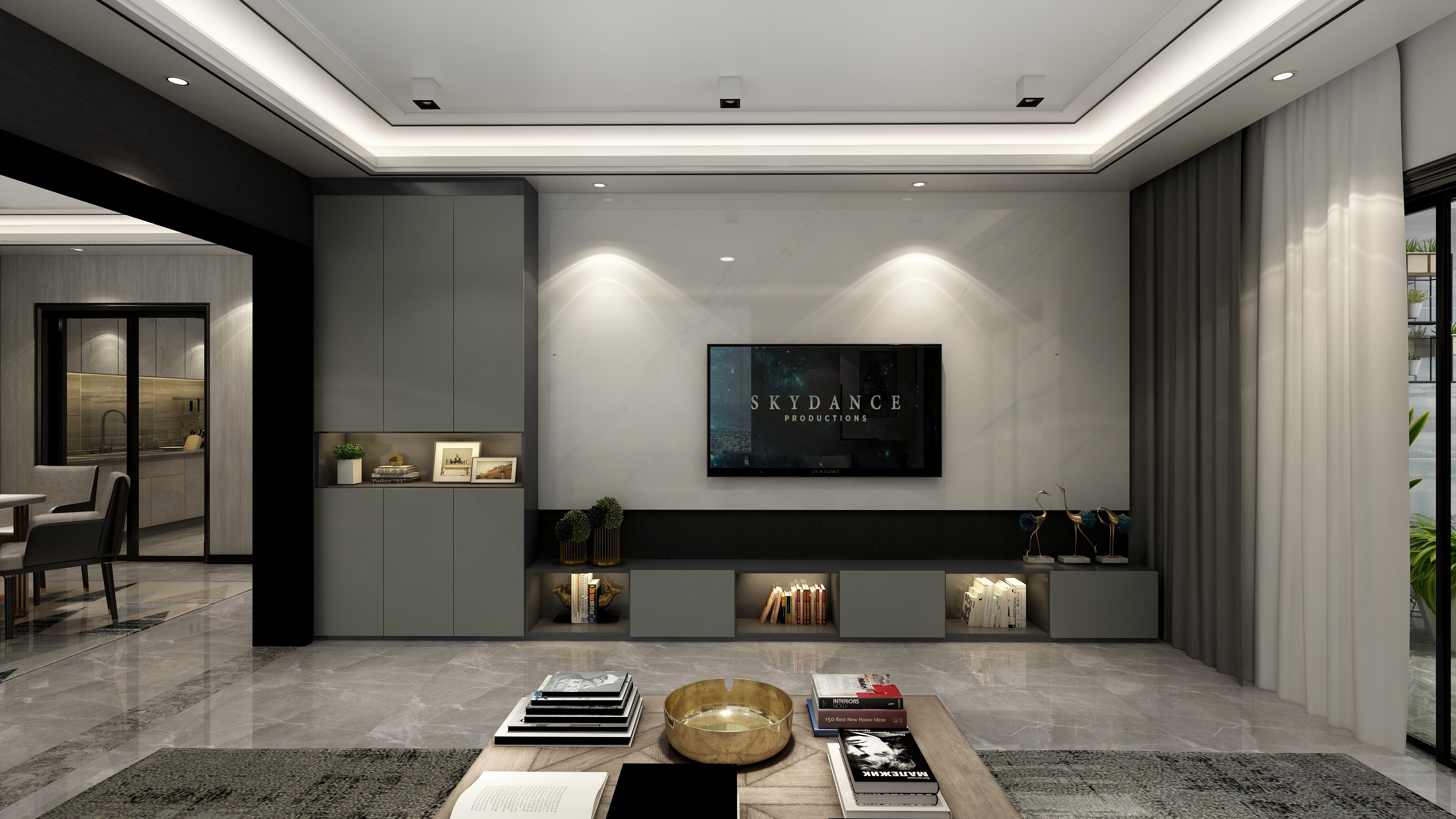 连瑞雪-152方现代两居装修效果图