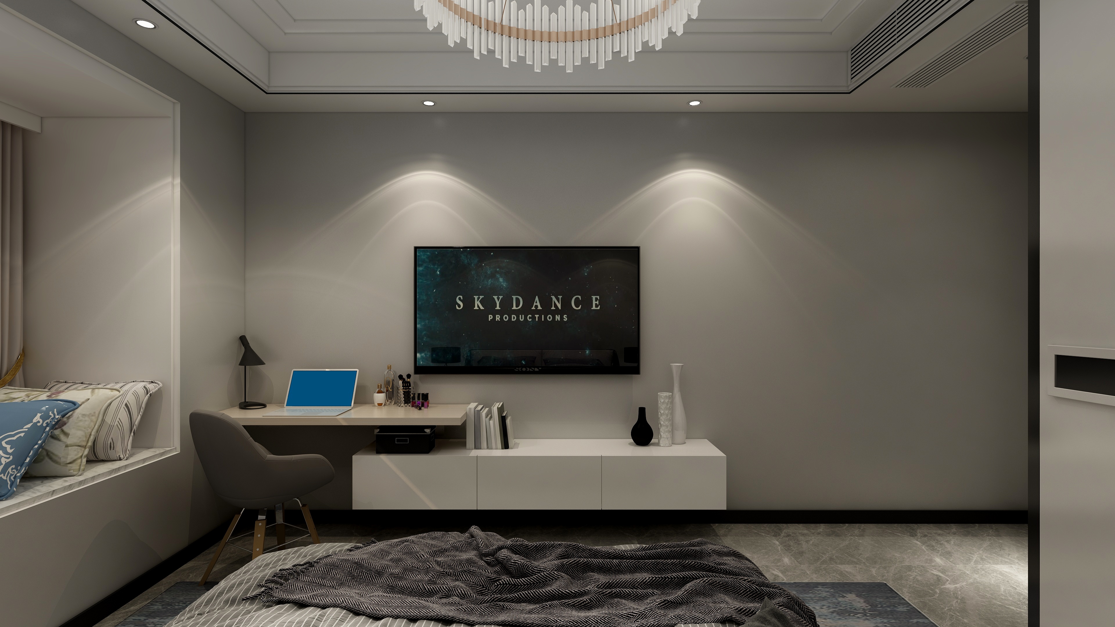 连瑞雪-152方现代两居装修效果图