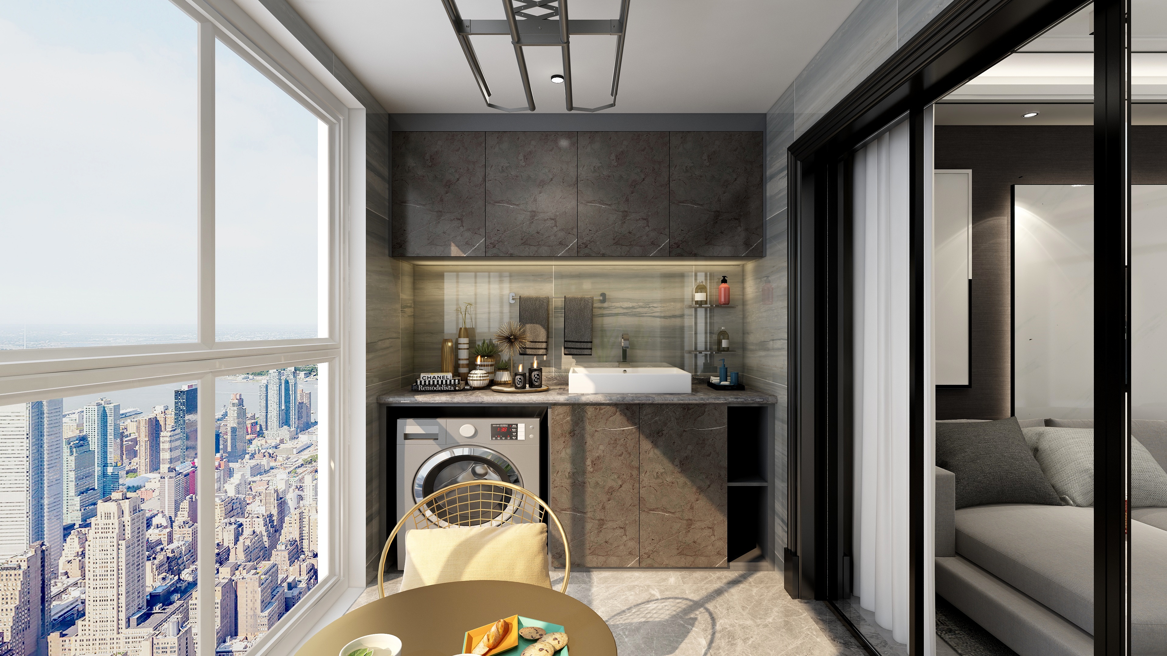 连瑞雪-152方现代两居装修效果图