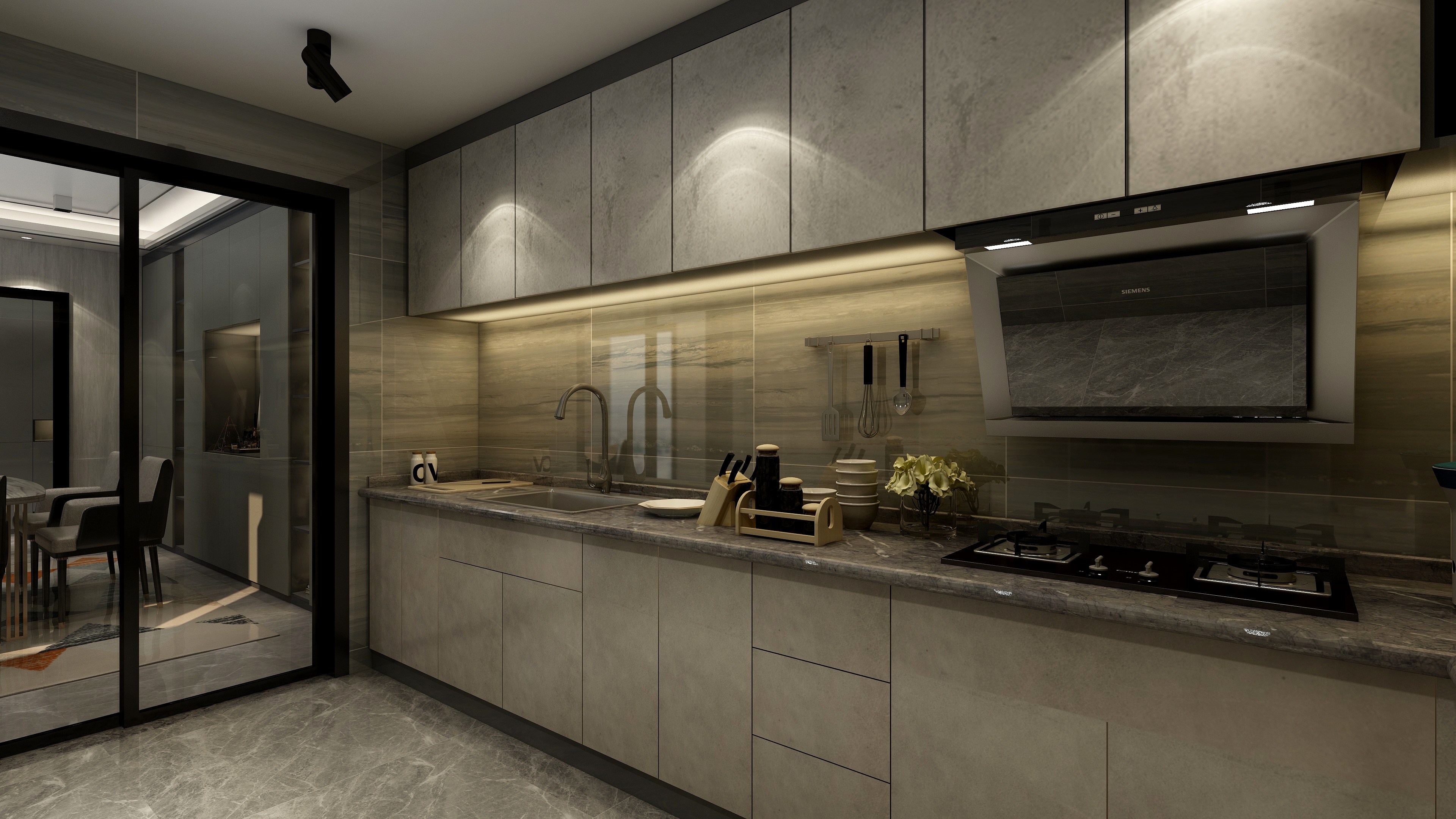 连瑞雪-152方现代两居装修效果图