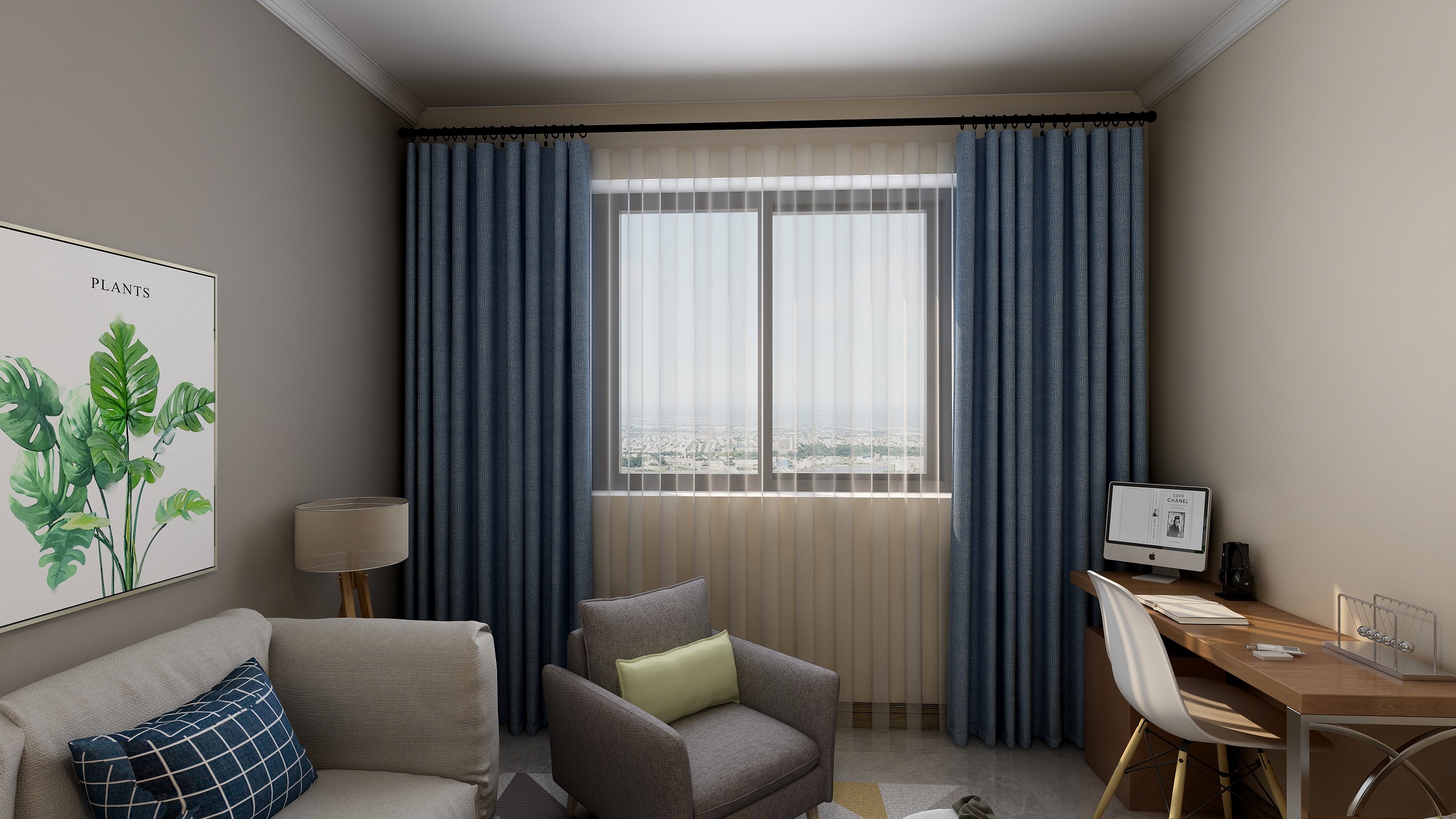 舒文斌原创设计-张郭庄李先生VR-新中式，暖色调-装修设计方案