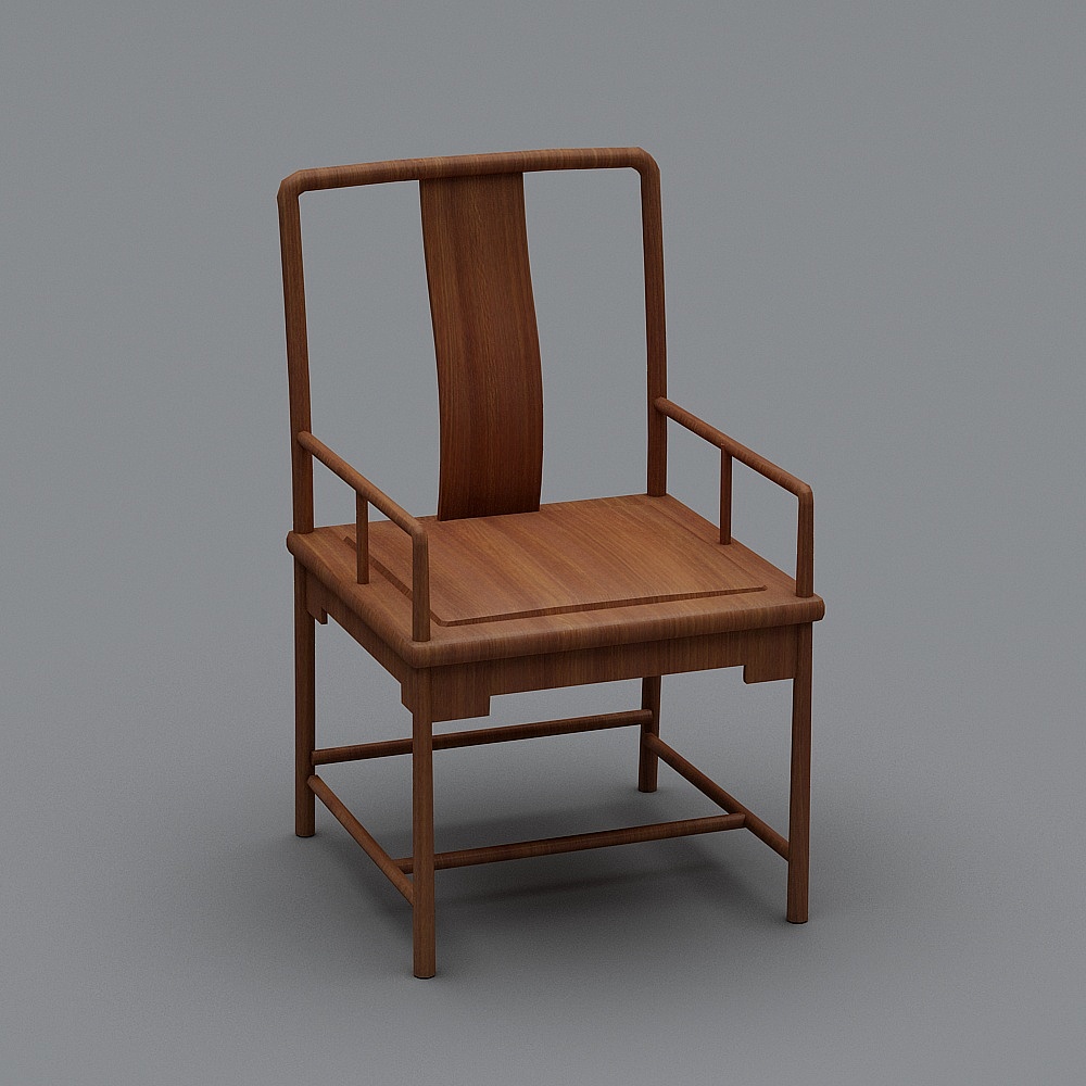 新中式扶手椅3D模型