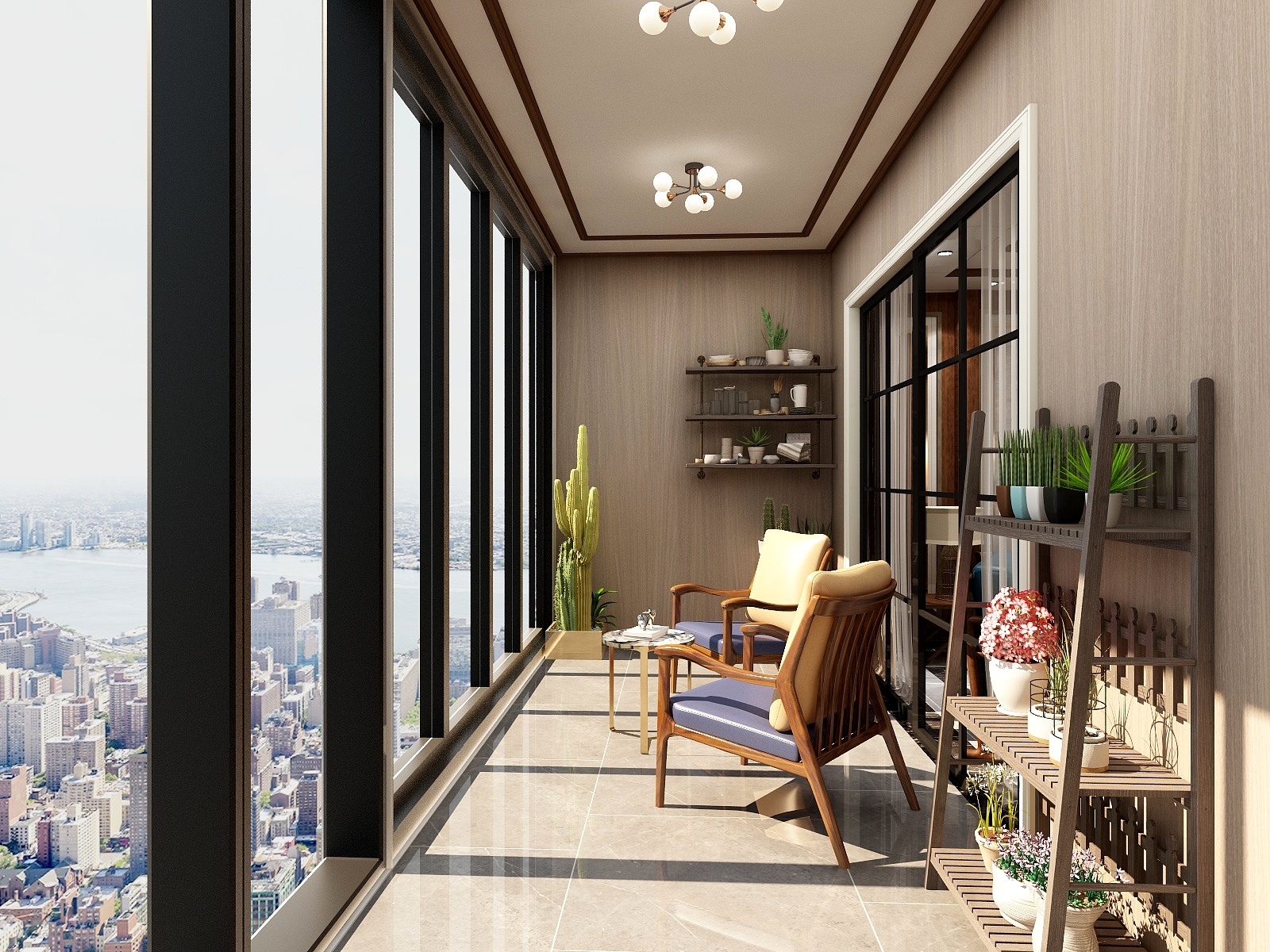 至简名设-文稳康-154方新中式三居装修效果图