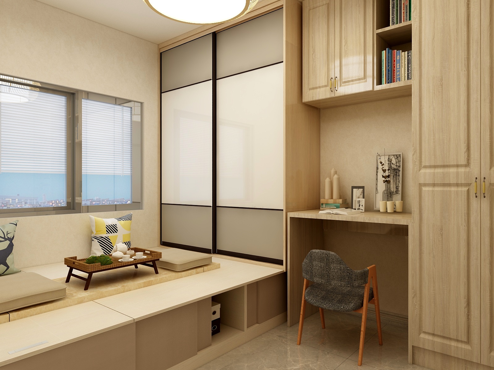 设计师辰辰-现代简约-三居室设计装修效果图