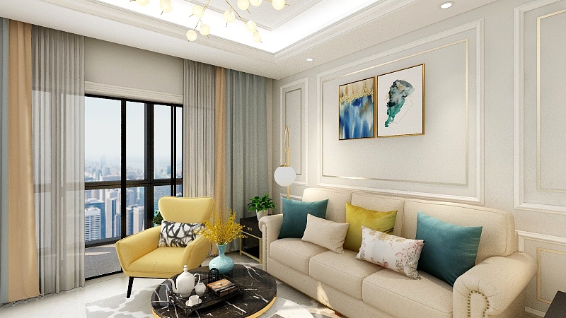 周鹏-鲁能星城六街区美式轻奢-装修设计方案