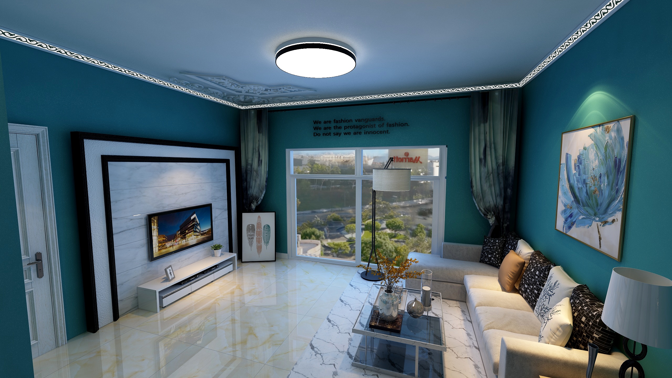 郑向洋-YLW二期D1户型两室一厅一卫78.63㎡-装修设计方案