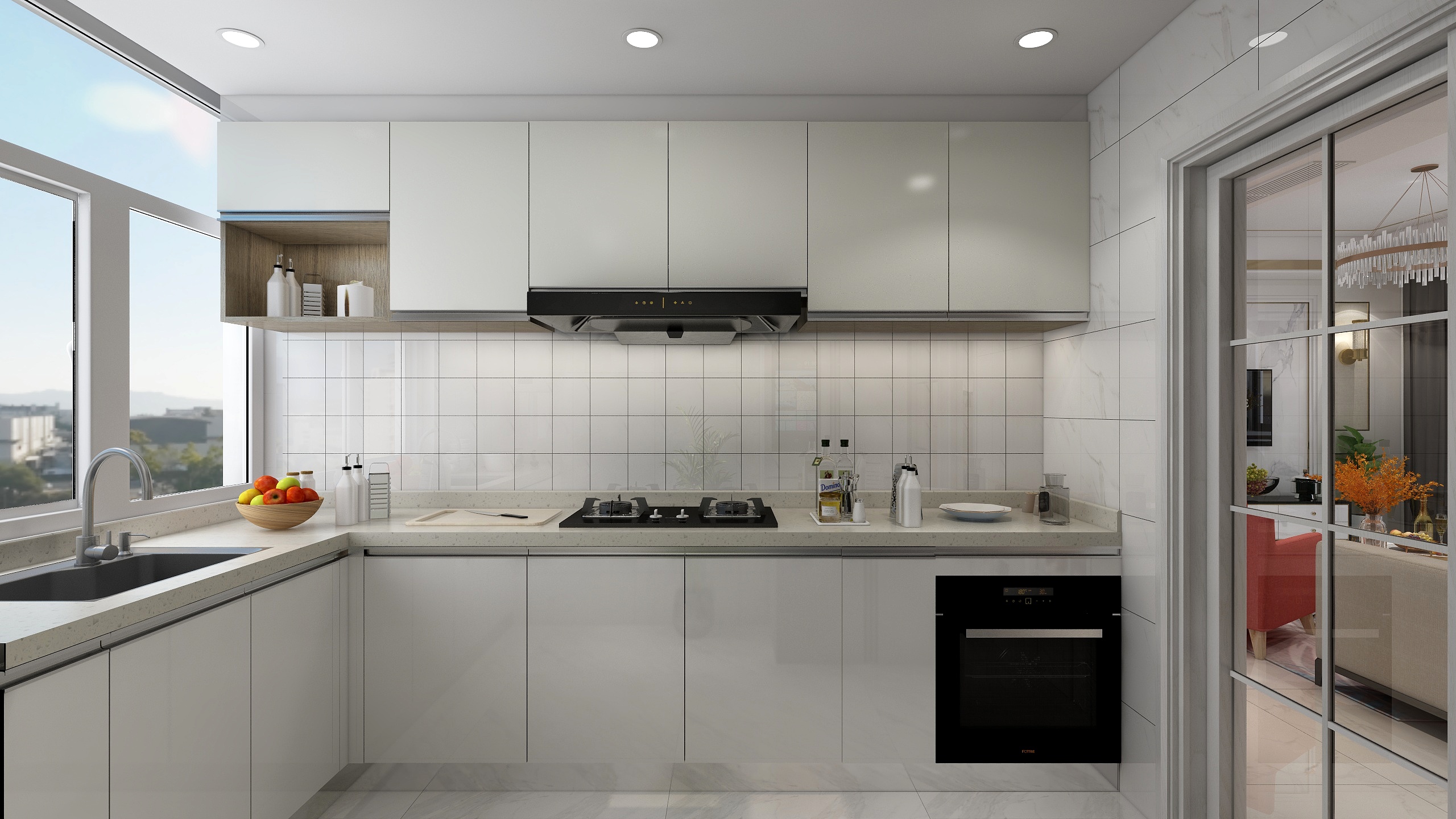 张明-129㎡轻奢风三居装修效果图