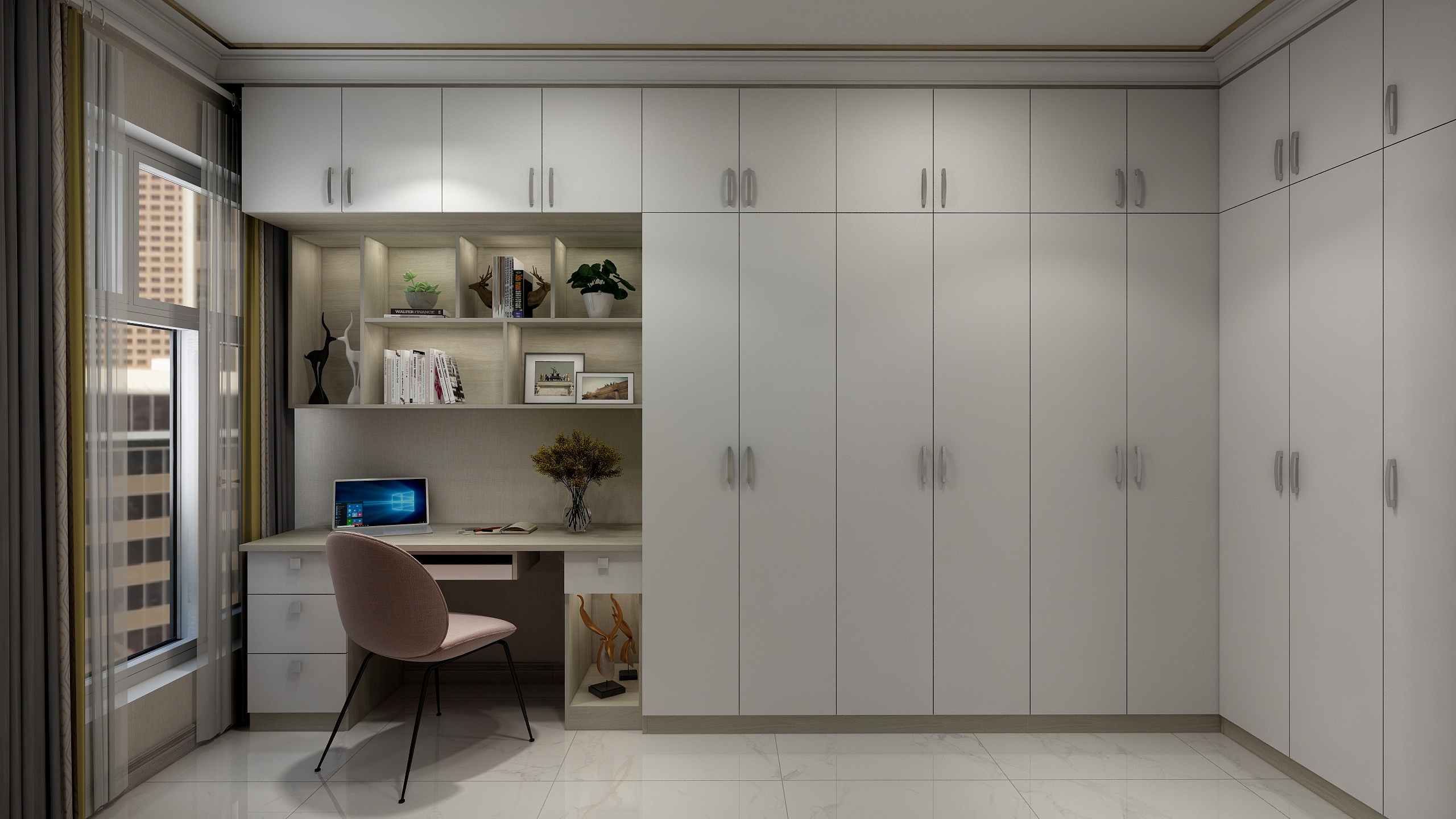 张明-129㎡轻奢风三居装修效果图