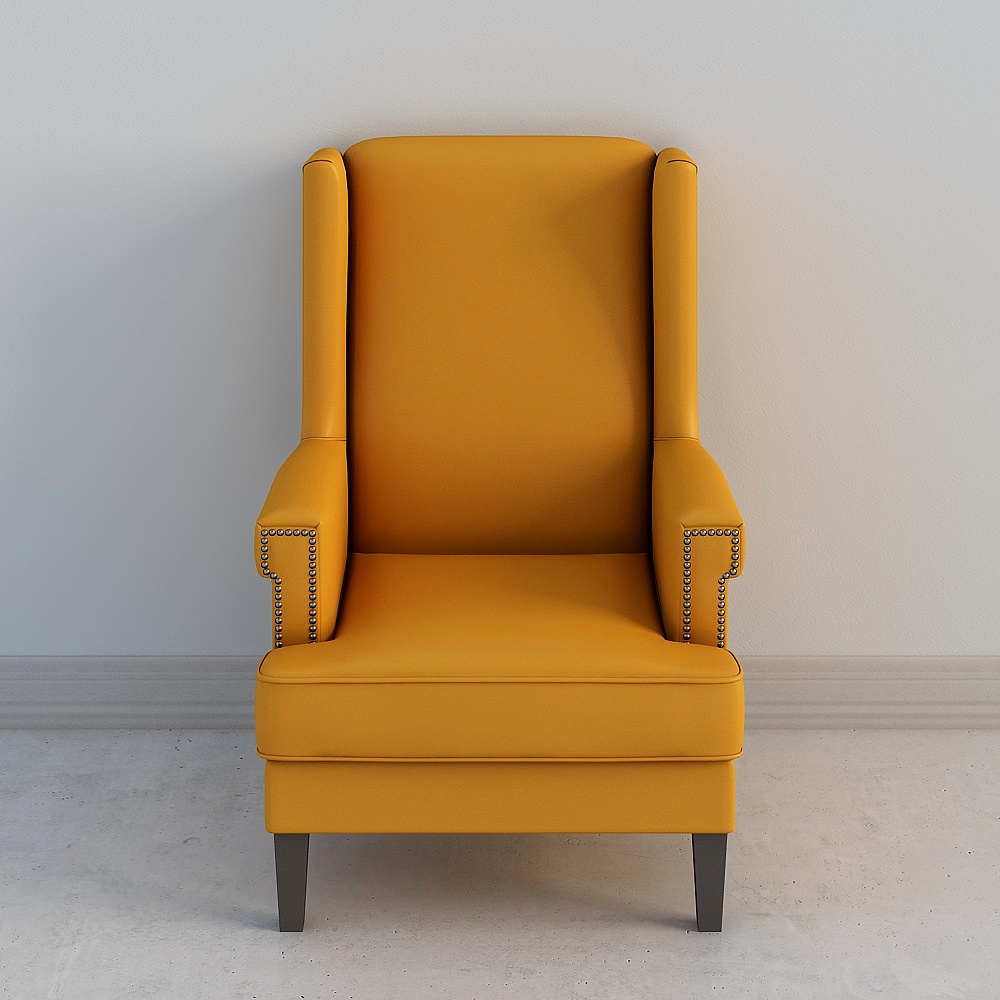 乐邦-XX-1710休闲椅橙色kjl3D模型