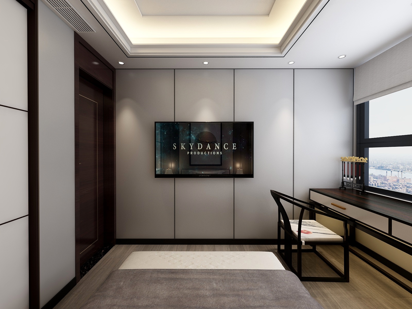 李青越-137㎡新中式三居装修效果图