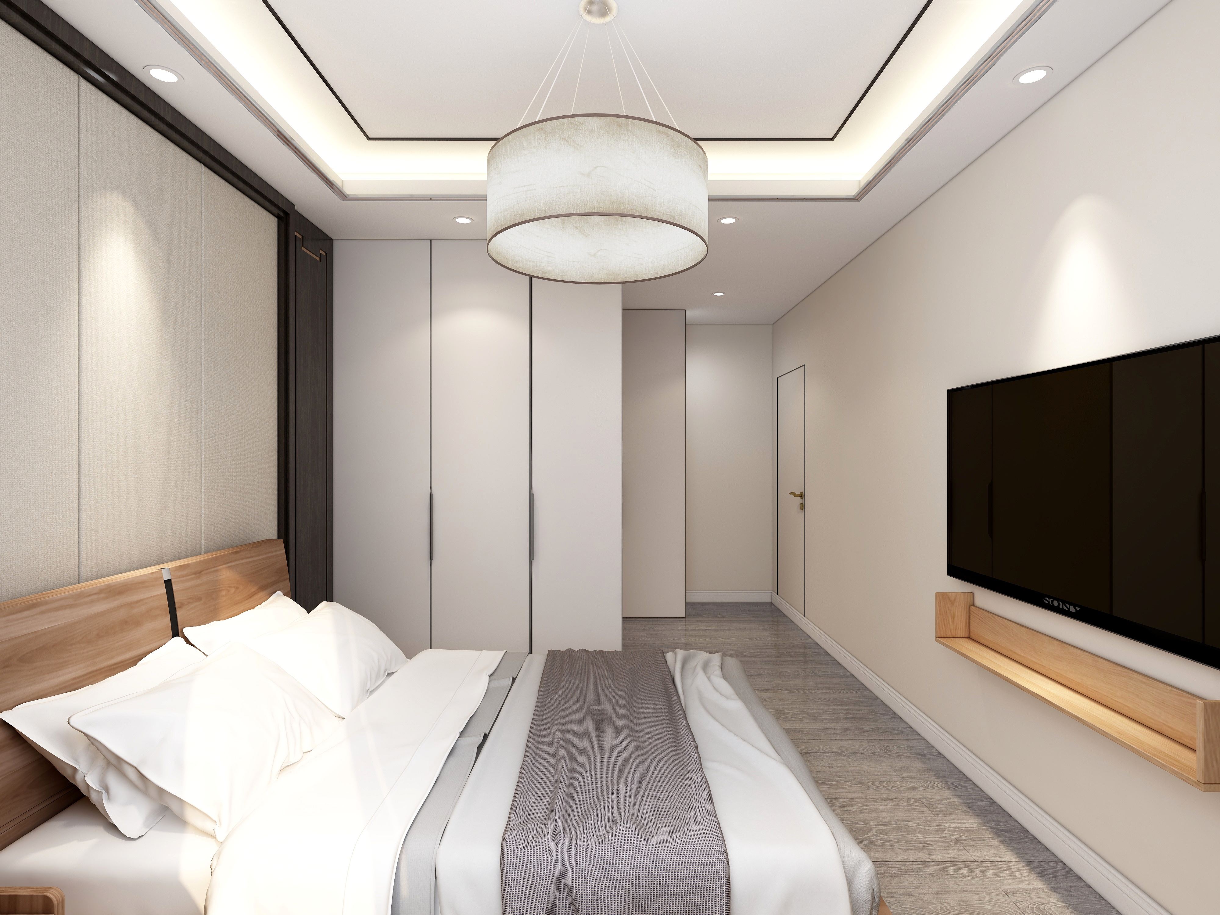 李青越-134㎡新中式两居一层次卧装修效果图第2张