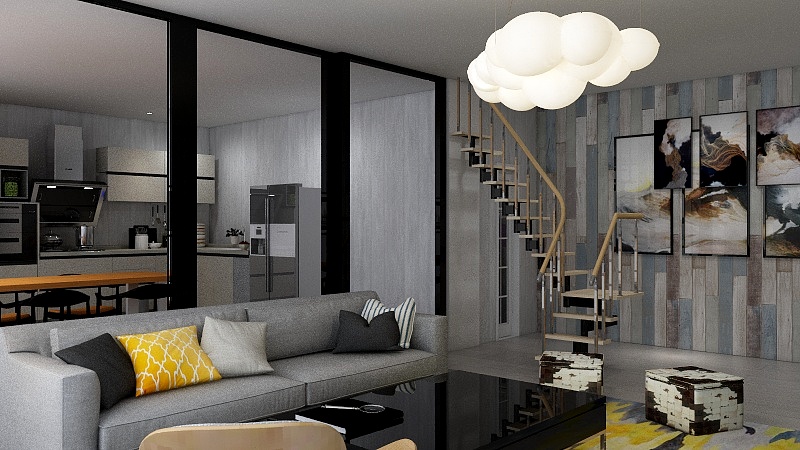 MURXxFl-伪工业简约复式-装修设计方案